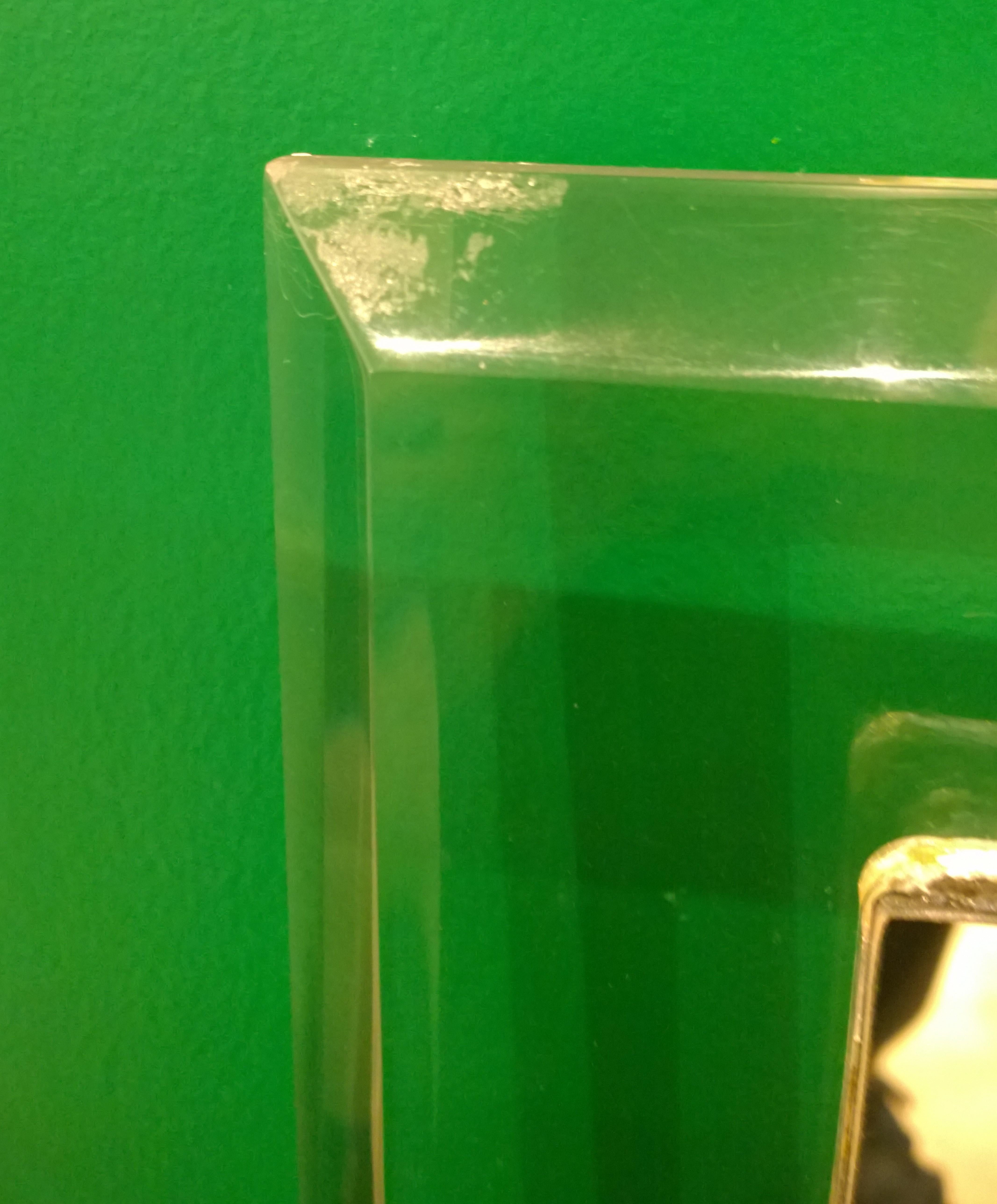 Clear Lucite Framed Wall Mirror For Sale 2