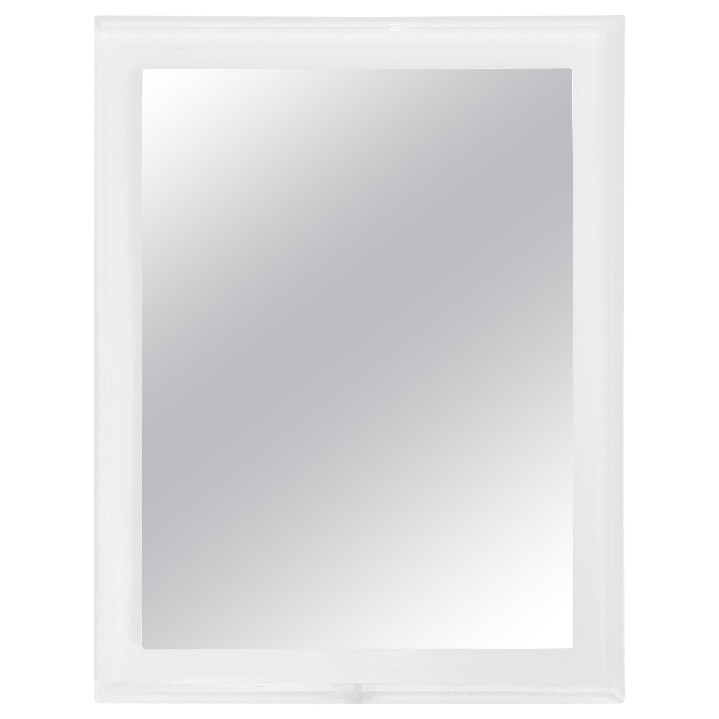 Clear Lucite Framed Wall Mirror For Sale