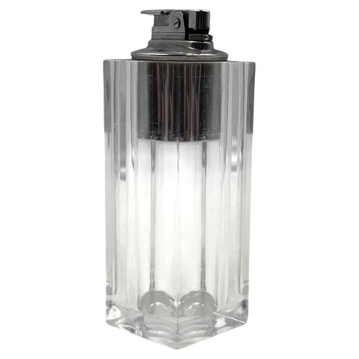 Clear Lucite table lighter, Italy 1970s