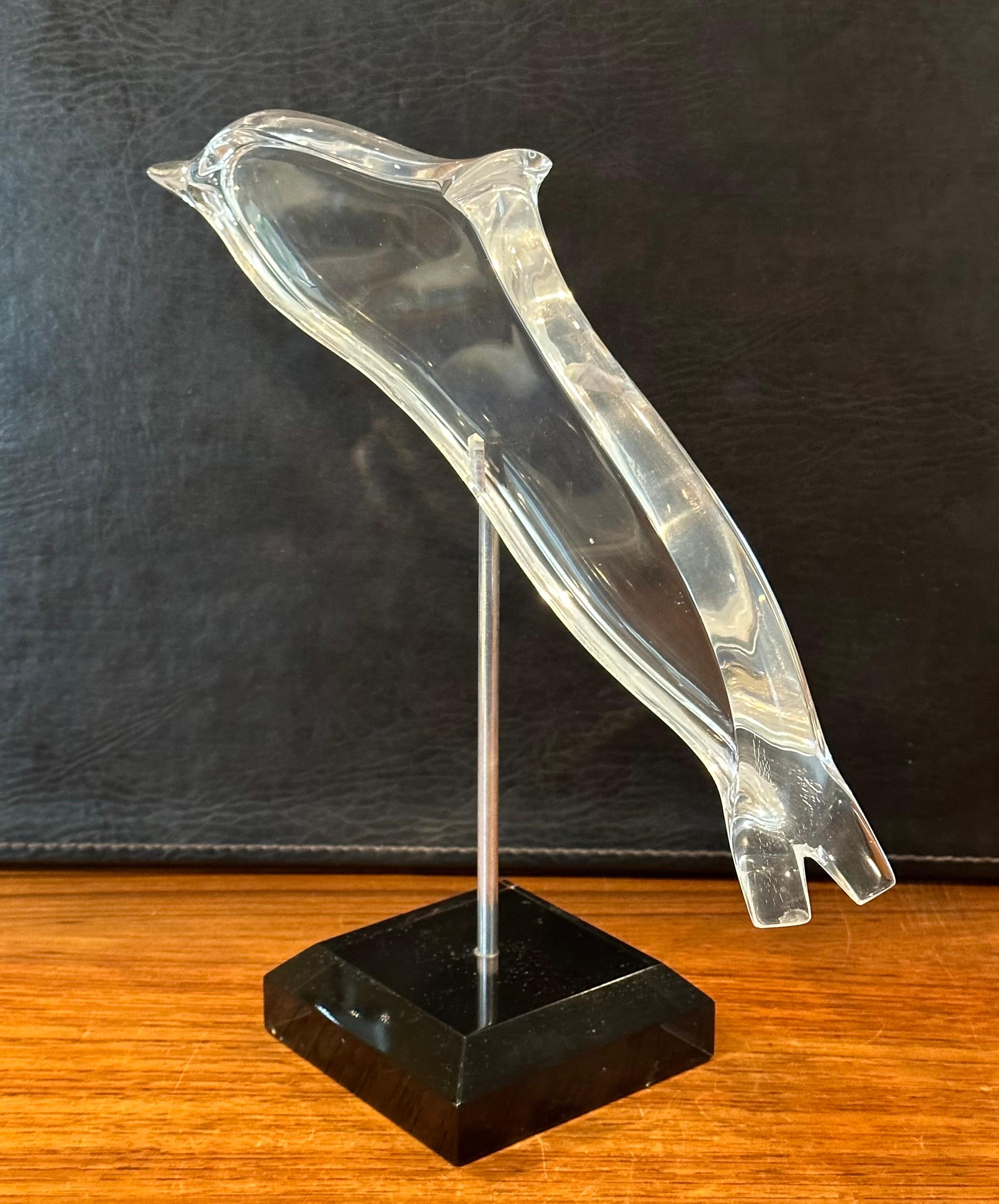 20th Century Clear Lucite Whale Sculpture  For Sale