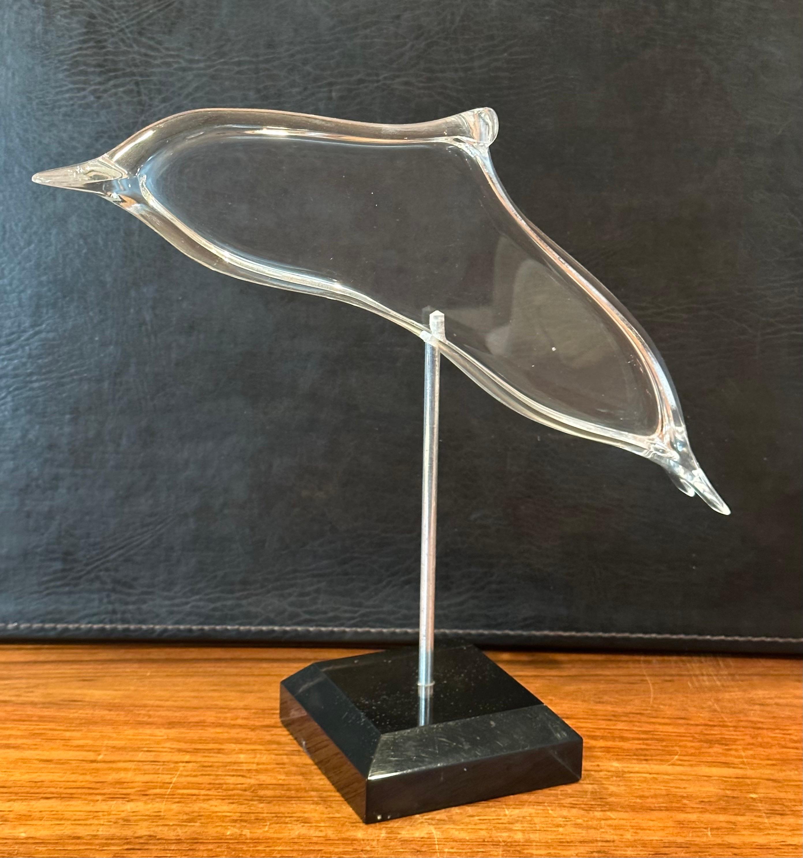 Clear Lucite Whale Sculpture  For Sale 1