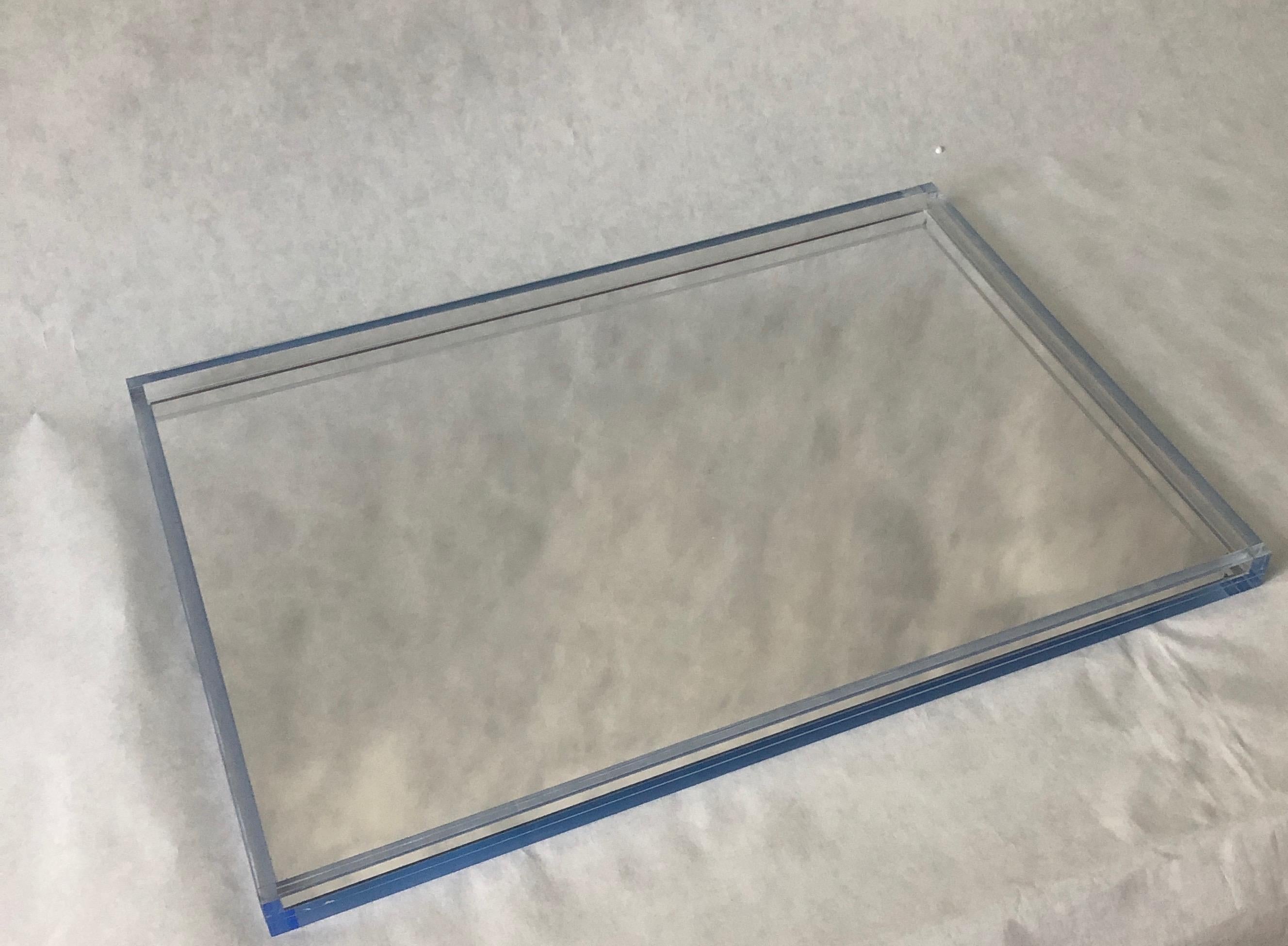 clear lucite tray