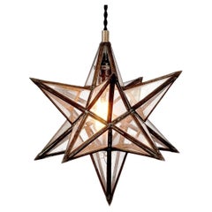 Clear Moravian Star Pendent
