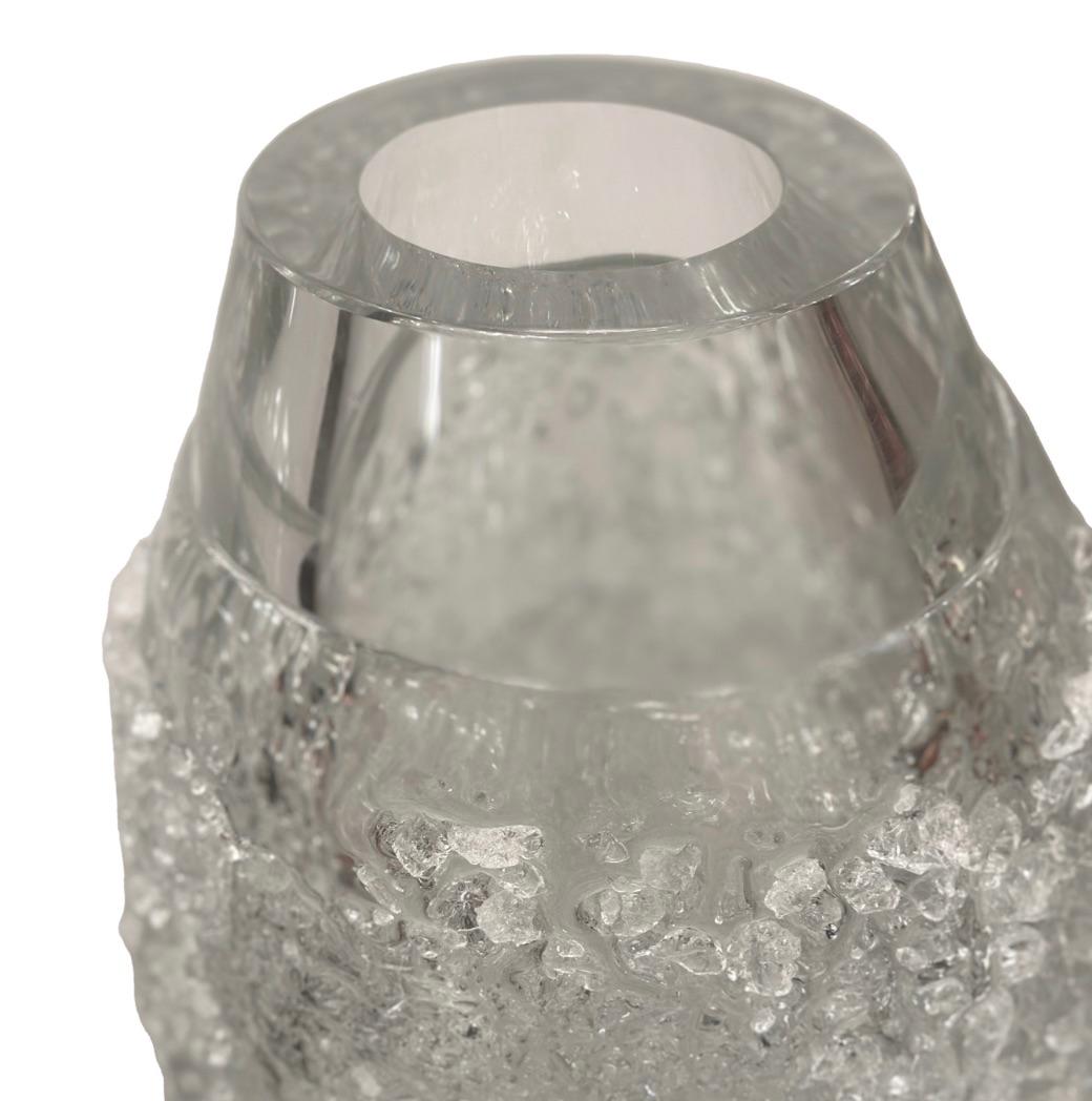 Jarrón de cristal Cotisso de Murano transparente en Nuevo estado para la venta en New York, NY