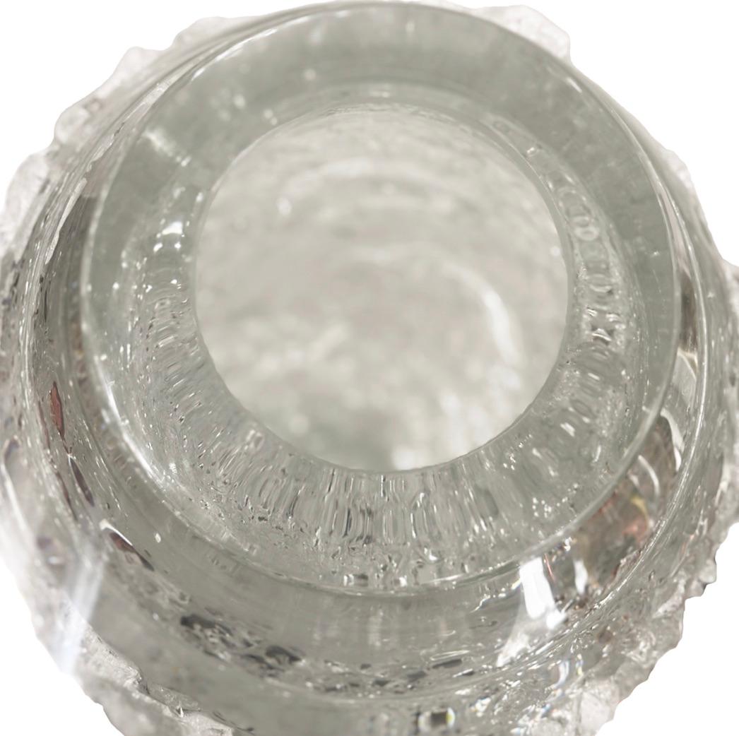 Jarrón de cristal Cotisso de Murano transparente Siglo XXI y contemporáneo en venta