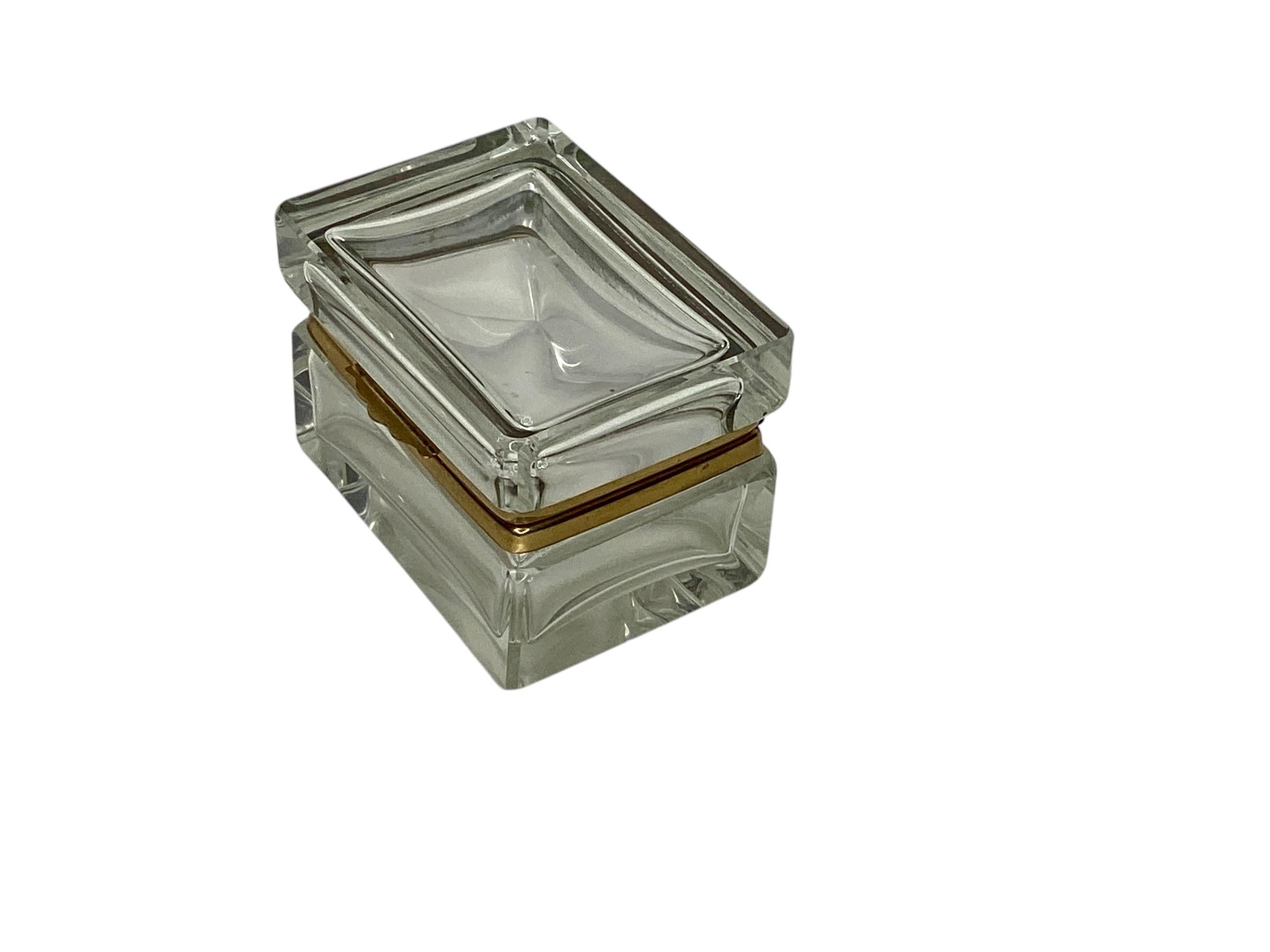 20th Century Clear Murano Glass Box For Sale