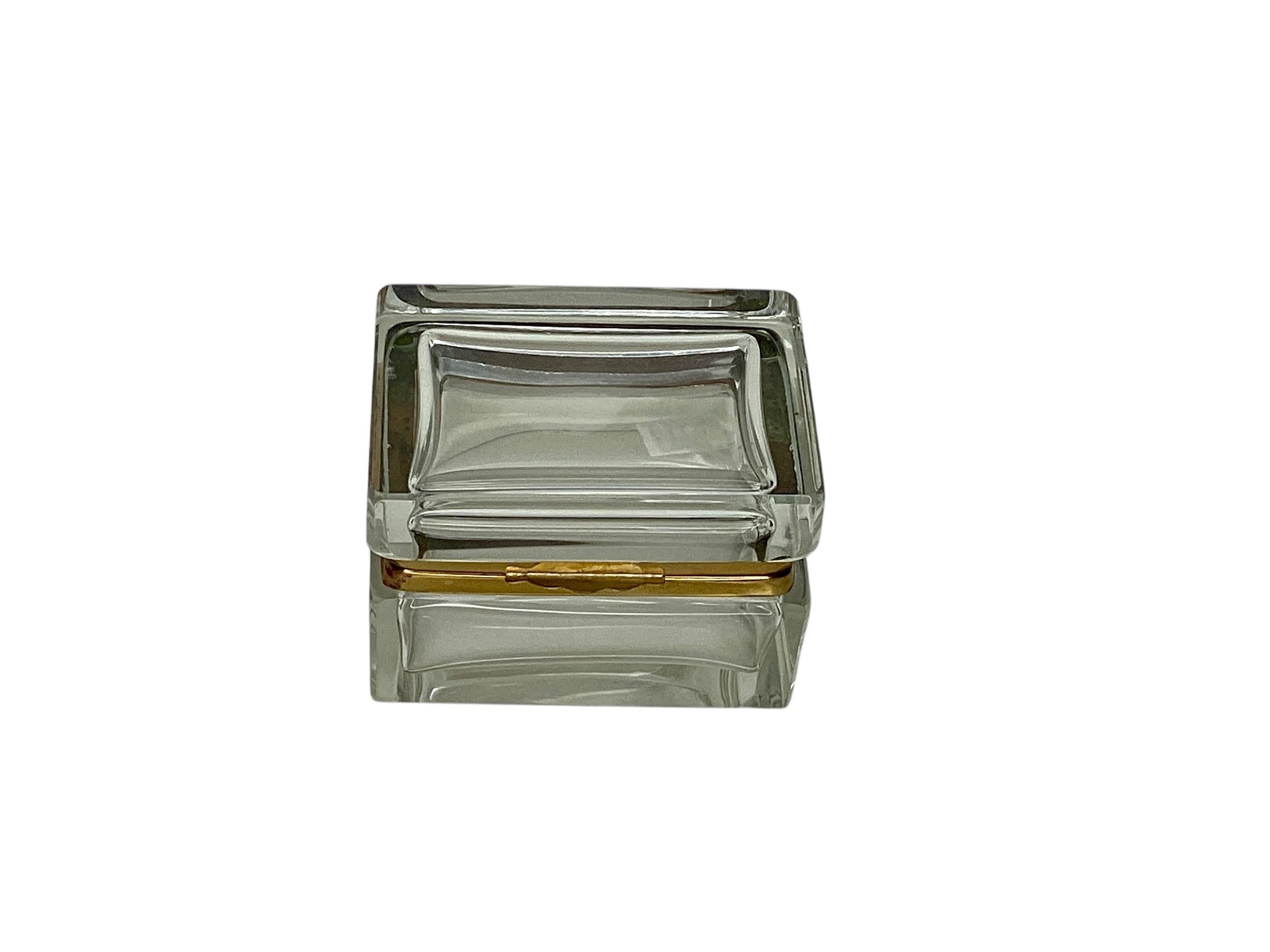 Clear Murano Glass Box For Sale 1