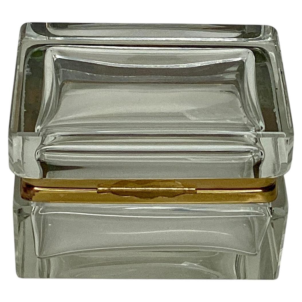 Caja de cristal de Murano transparente