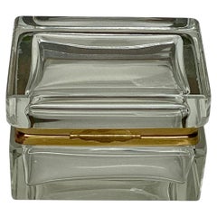 Caja de cristal de Murano transparente