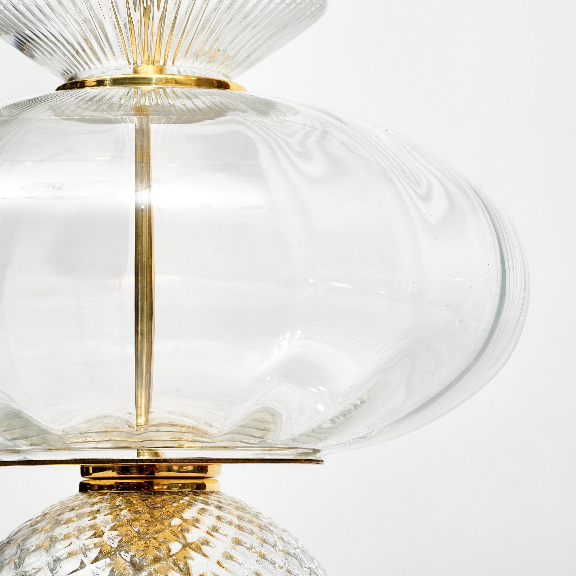 Contemporary Clear Murano Glass Pendants For Sale