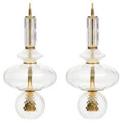 Clear Murano Glass Pendants