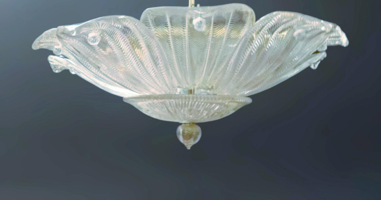 Italiano Foglie di Murano trasparenti in vendita
