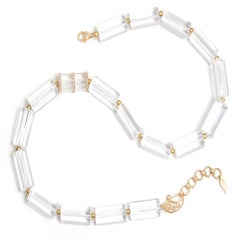 Clear Necklace Set in 20 Karat Yellow Gold with 330.01 Carat Crystal