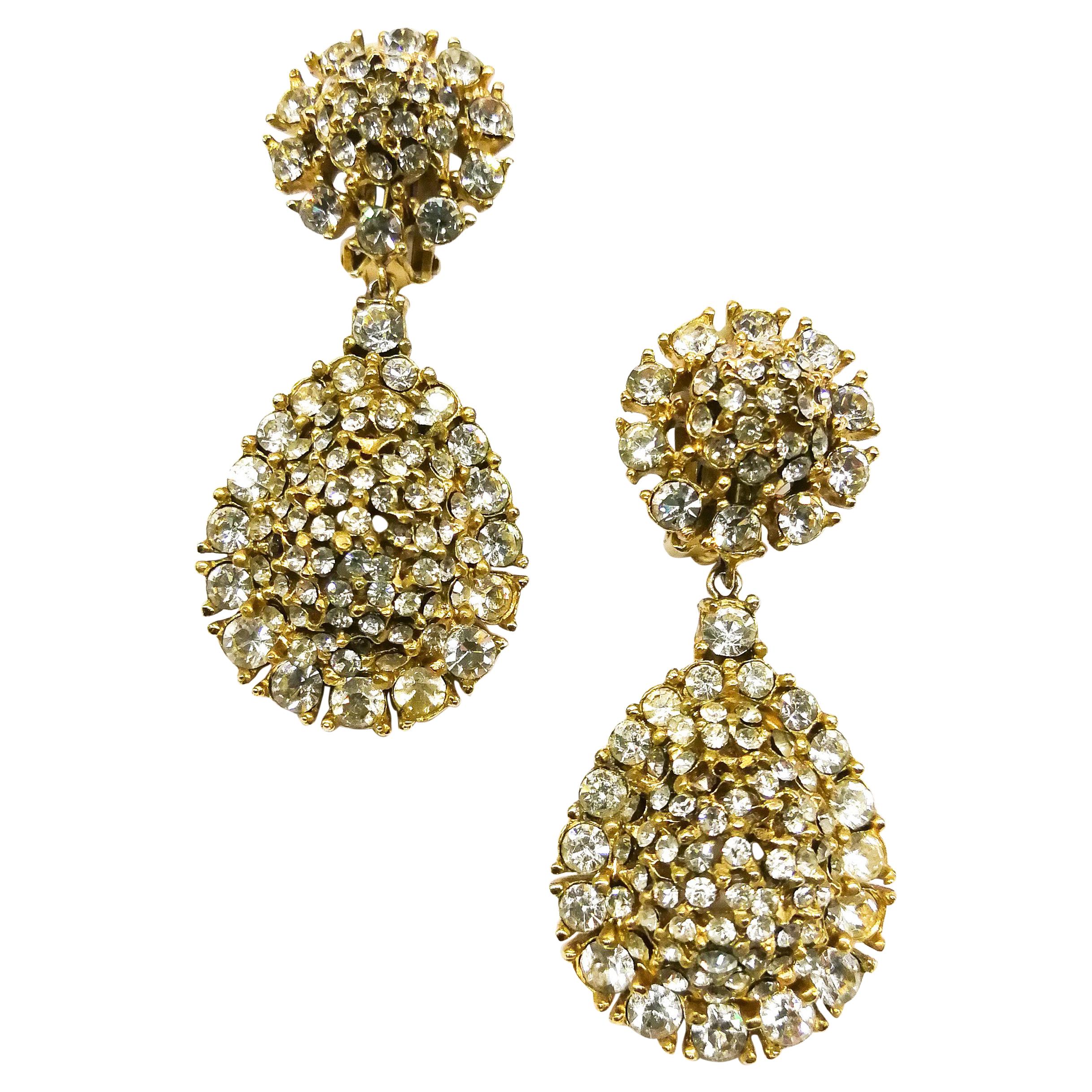 Boucles D'oreilles Vintage LANVIN Signées - Fermoir Clip - Occasion