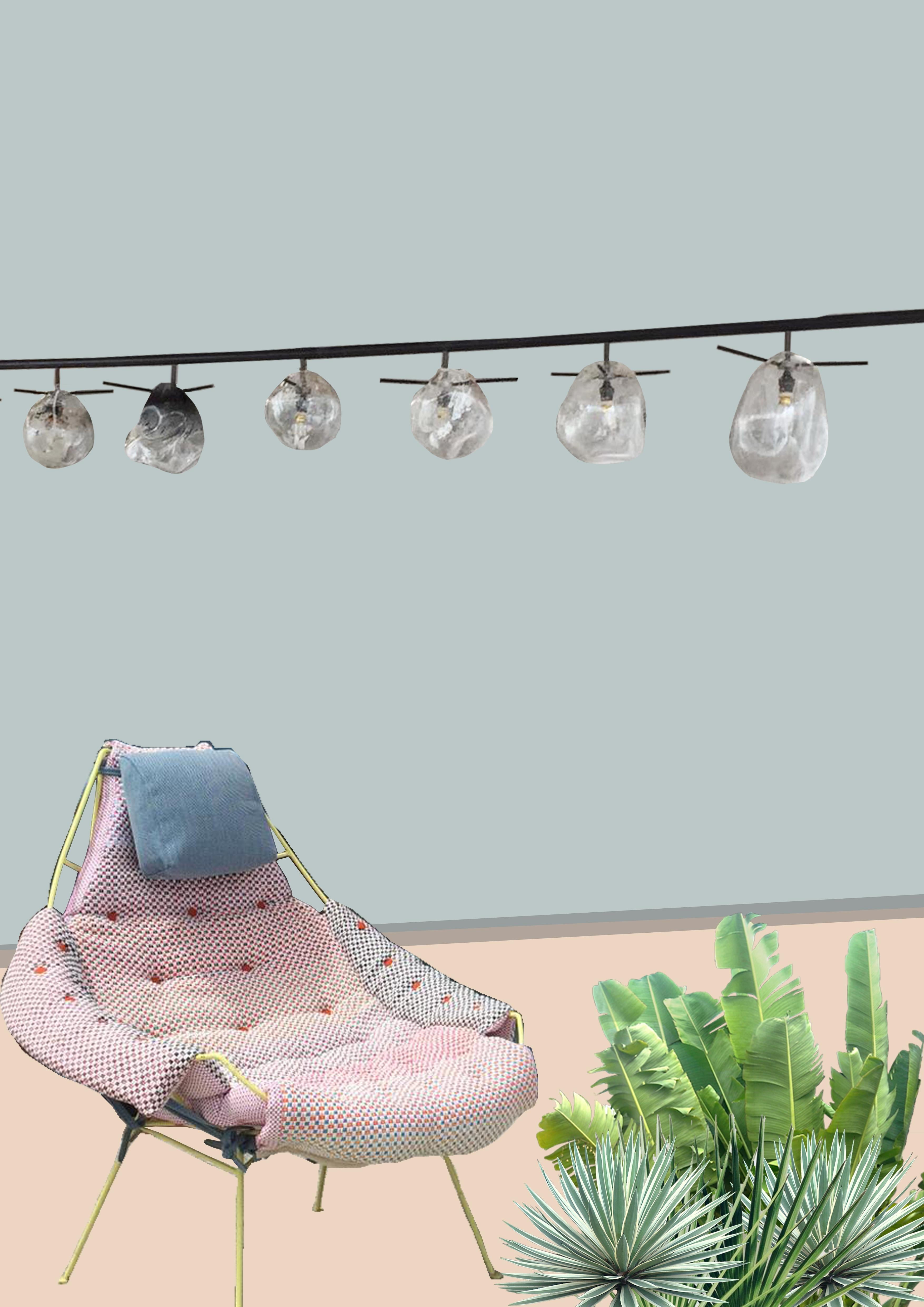 Modern Clear Pendant Lamp by Sema Topaloglu For Sale