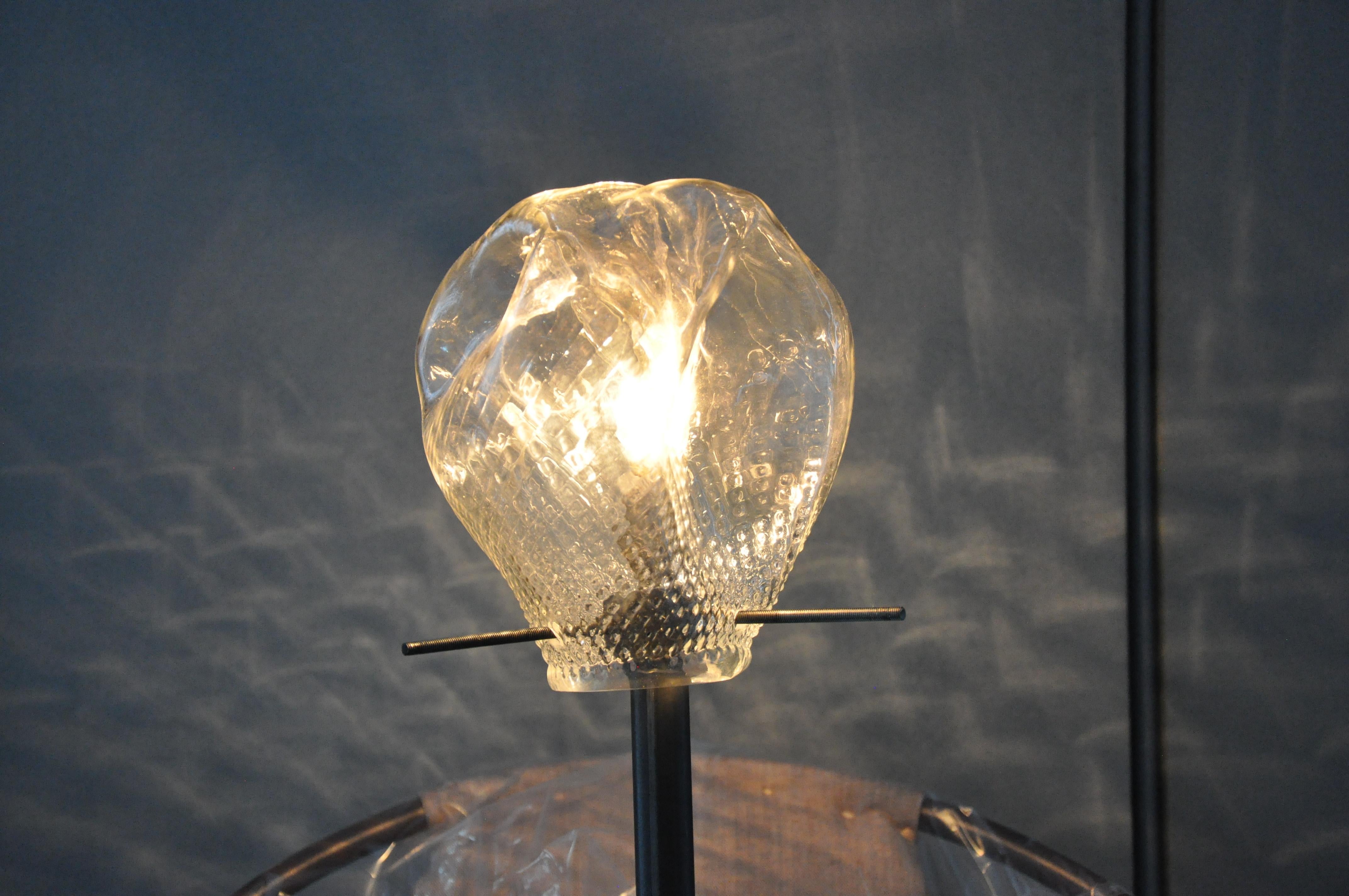Welded Clear Pendant Lamp by Sema Topaloglu For Sale