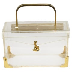 Clear Perspex Handbag with Gold Plated Fittings circa 1940s