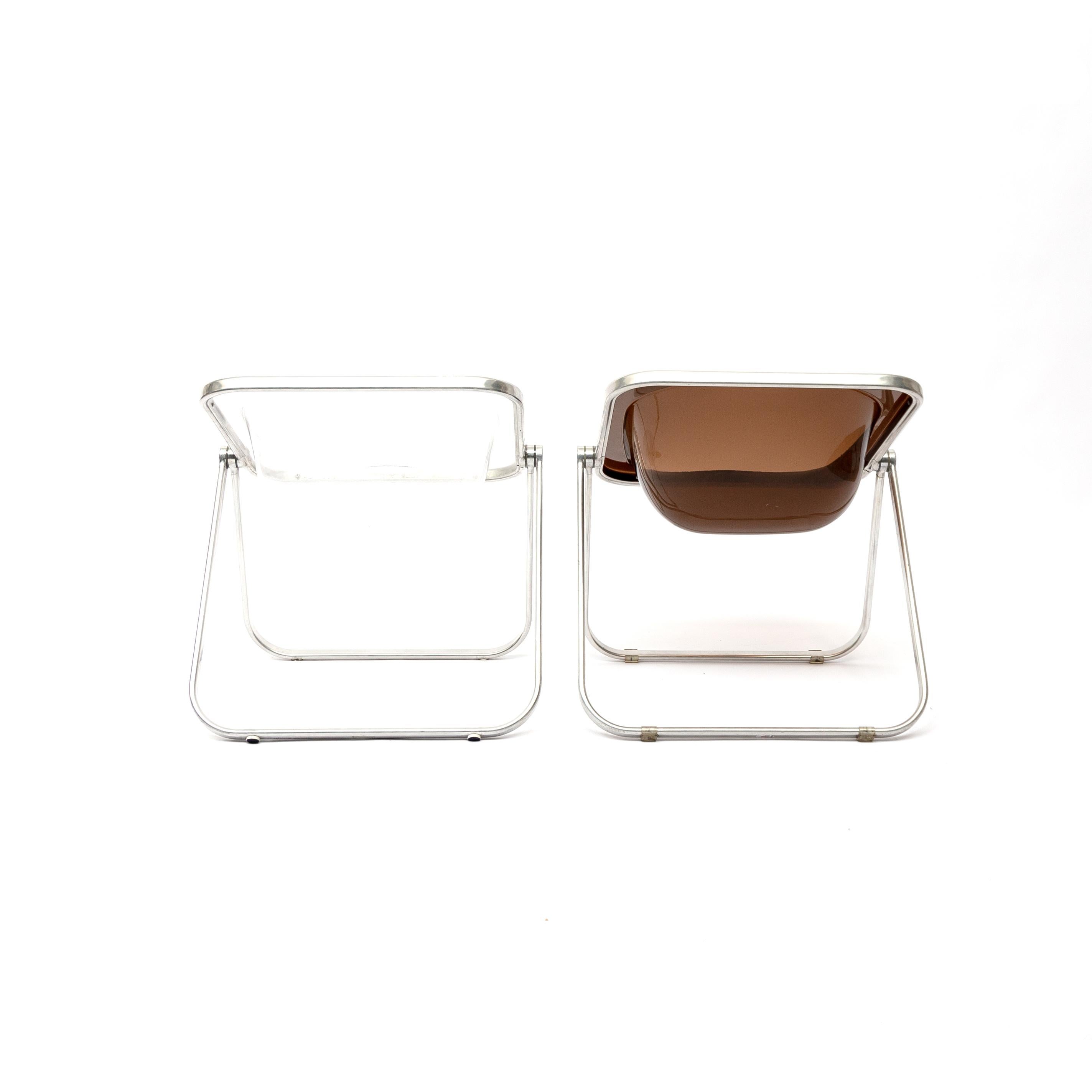 Clear Plona Chair by Giancarlo Piretti for Castelli, circa 1970, Italy 1