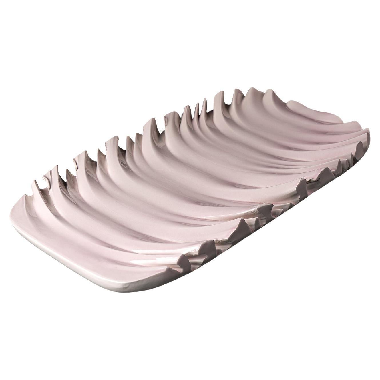 Clear Purple Decorative Plate by Aldo Londi