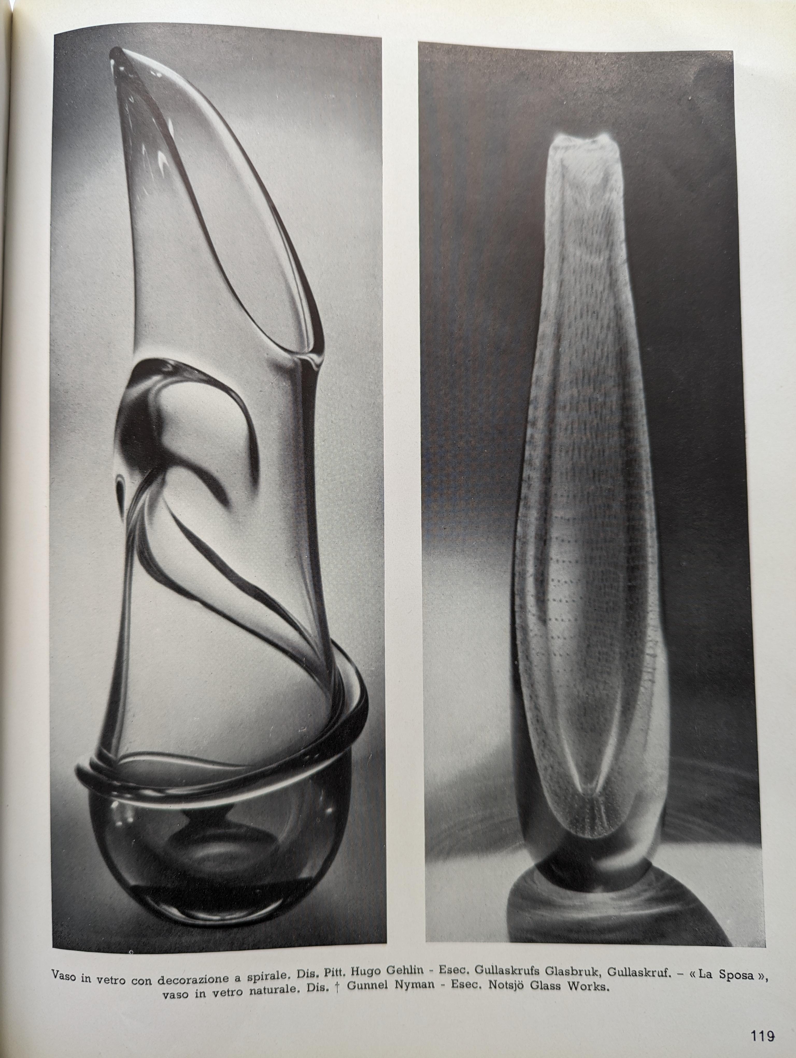 Vase aus klarem und lila Glas von Mid century modern by  Gunnel Nyman für Studio Nuutaja im Angebot 2