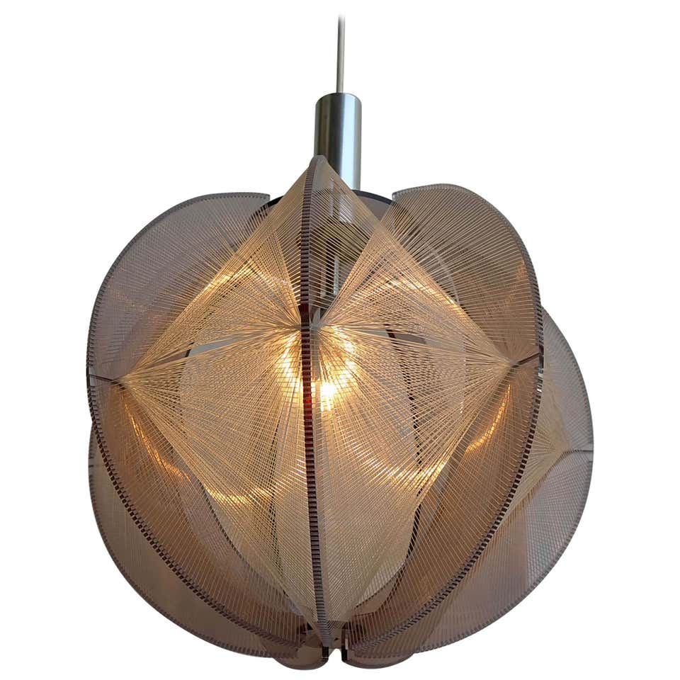 Paul Secon for Sompex-Clear Wire Pendant Lamp, Germany, 1970s For Sale ...