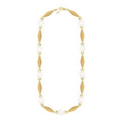 Collar Arena Oro 18K Cuarzo Claro