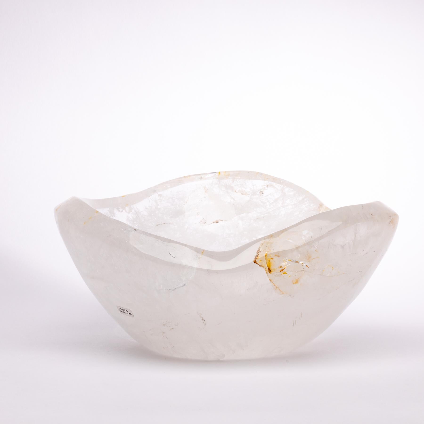 Clear quartz bowl from Madagascar.