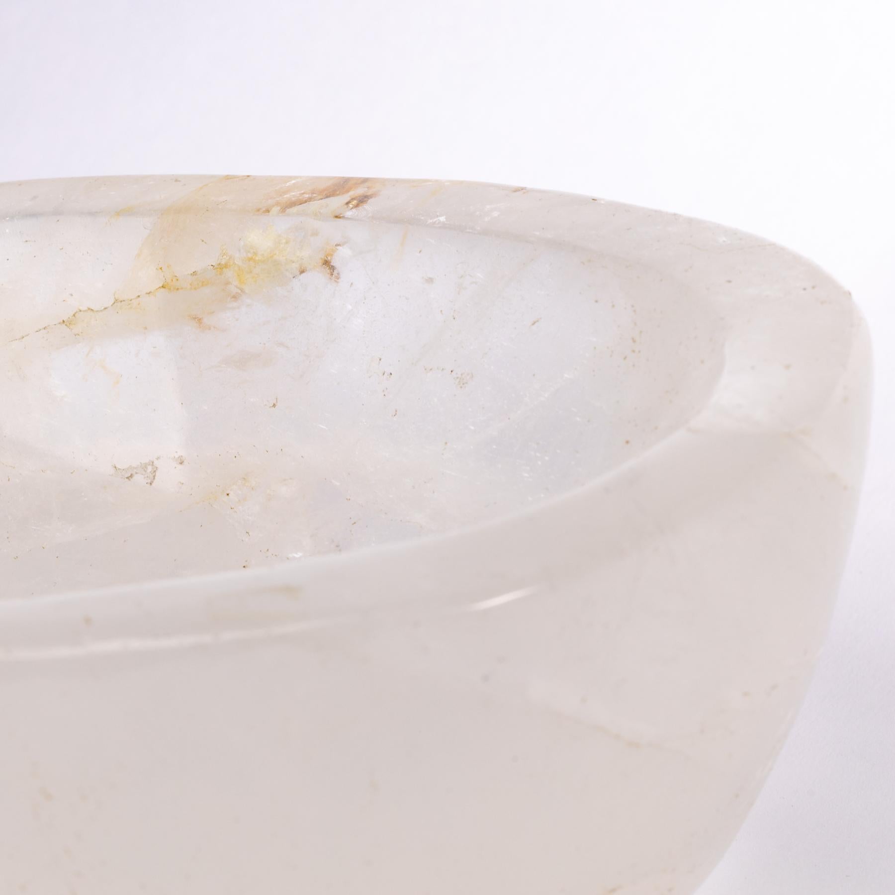 Contemporary Clear Quartz Bowl from Madagascar