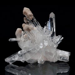 Clear Quartz Cluster with Chalcedony Formations - 95g