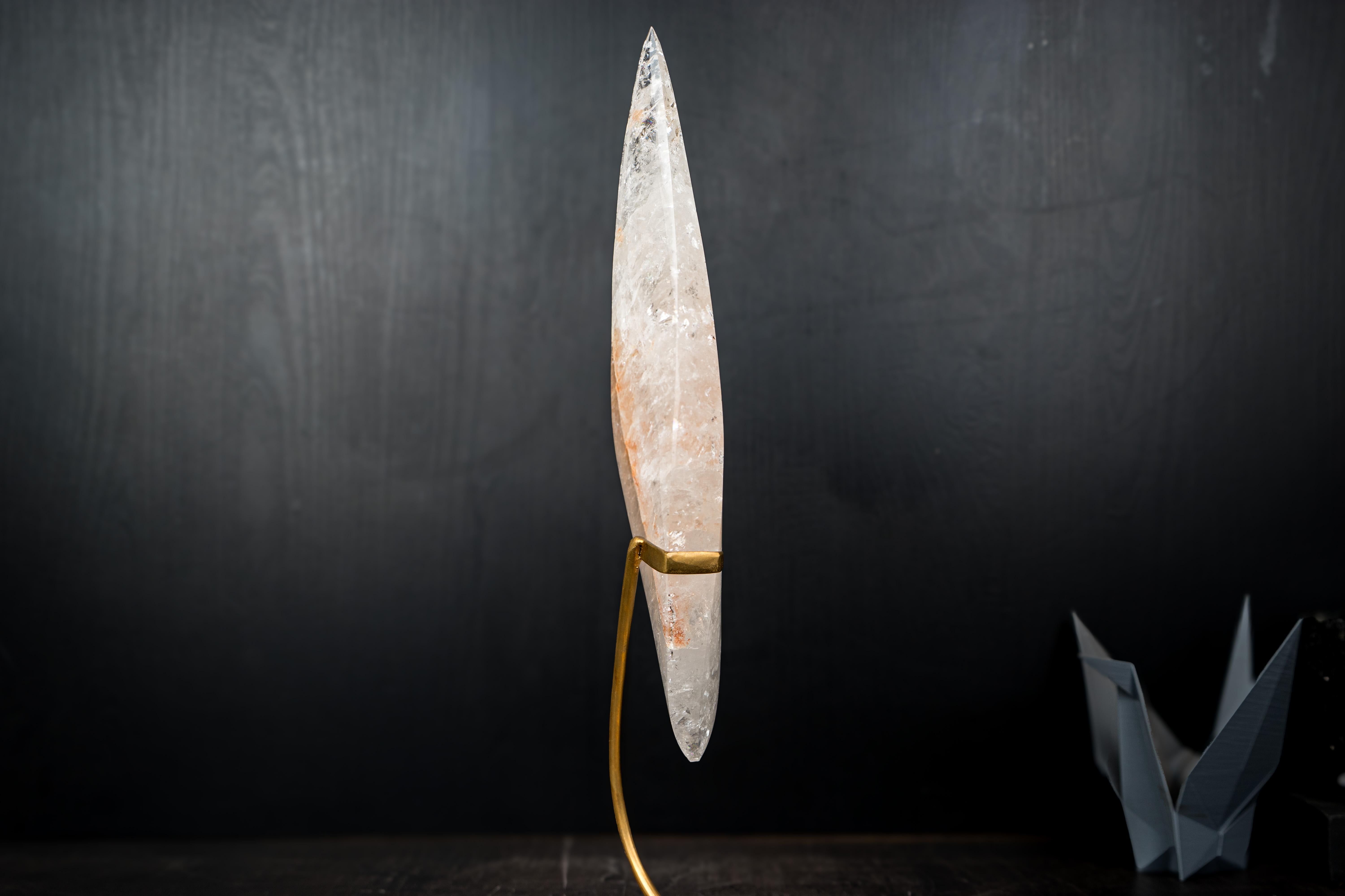 Clear Quartz Crystal Flame Sculpture in vendita 4