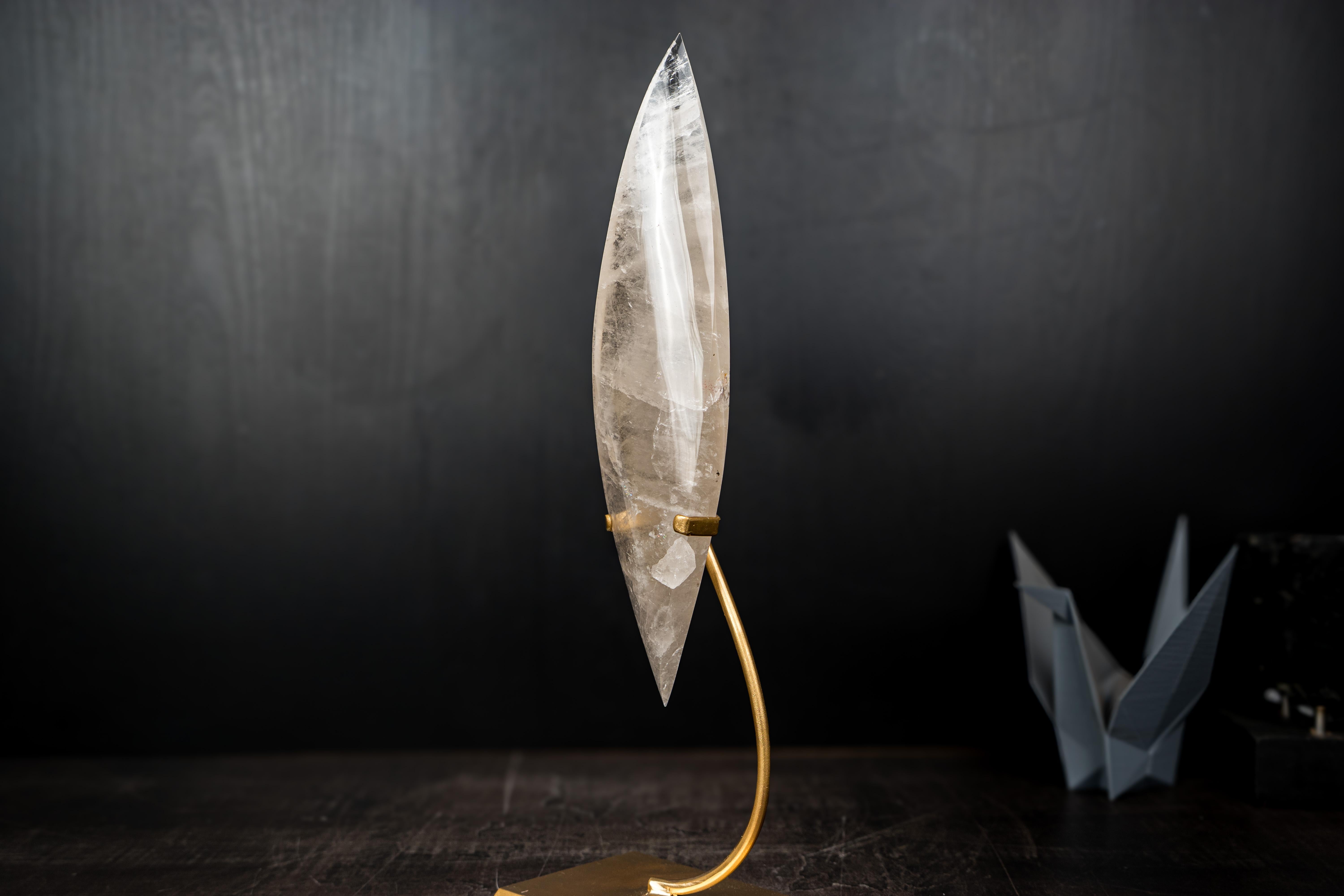 Clear Quartz Crystal Flame Sculpture in vendita 4