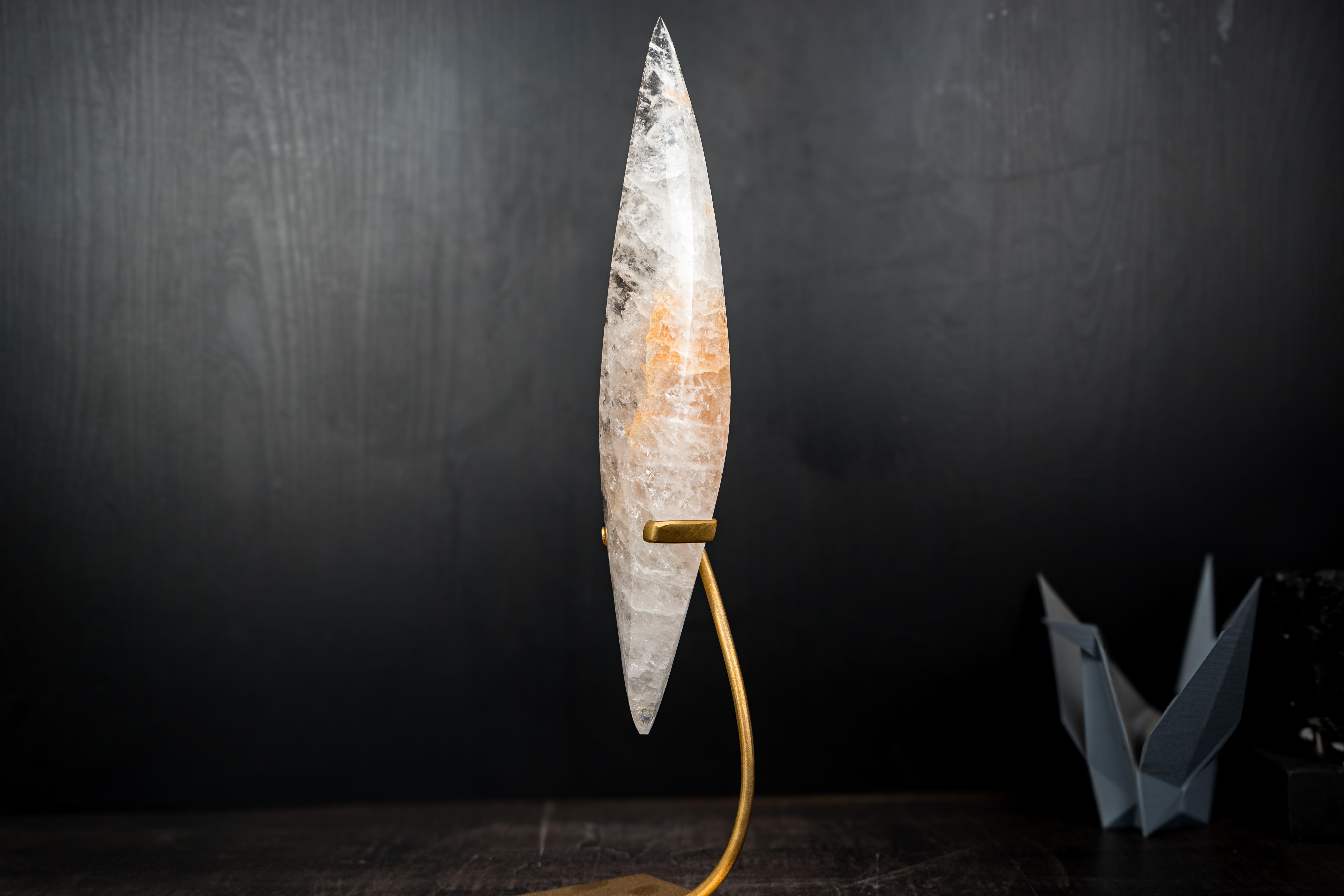 Brasiliano Clear Quartz Crystal Flame Sculpture in vendita