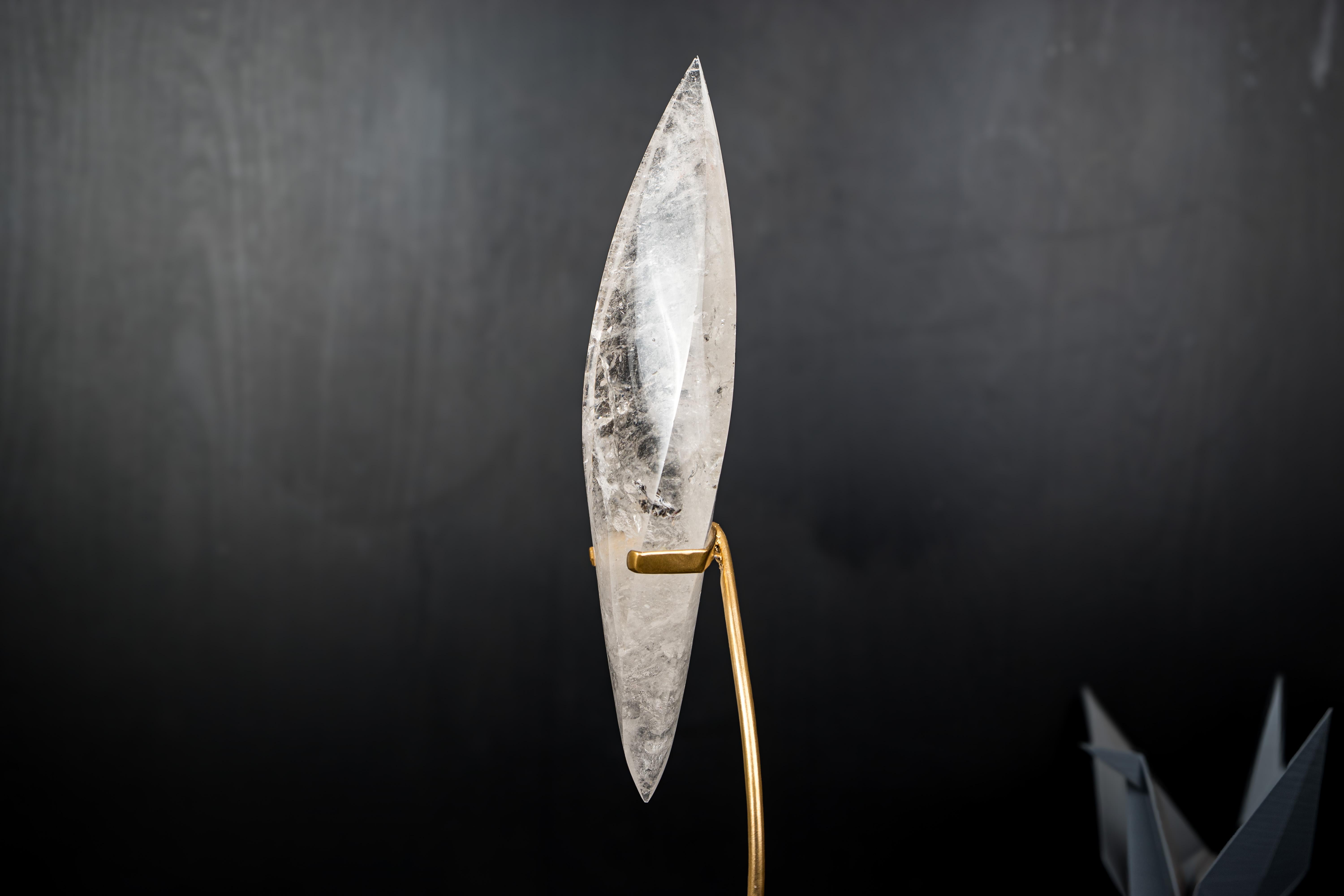 Brasiliano Clear Quartz Crystal Flame Sculpture in vendita