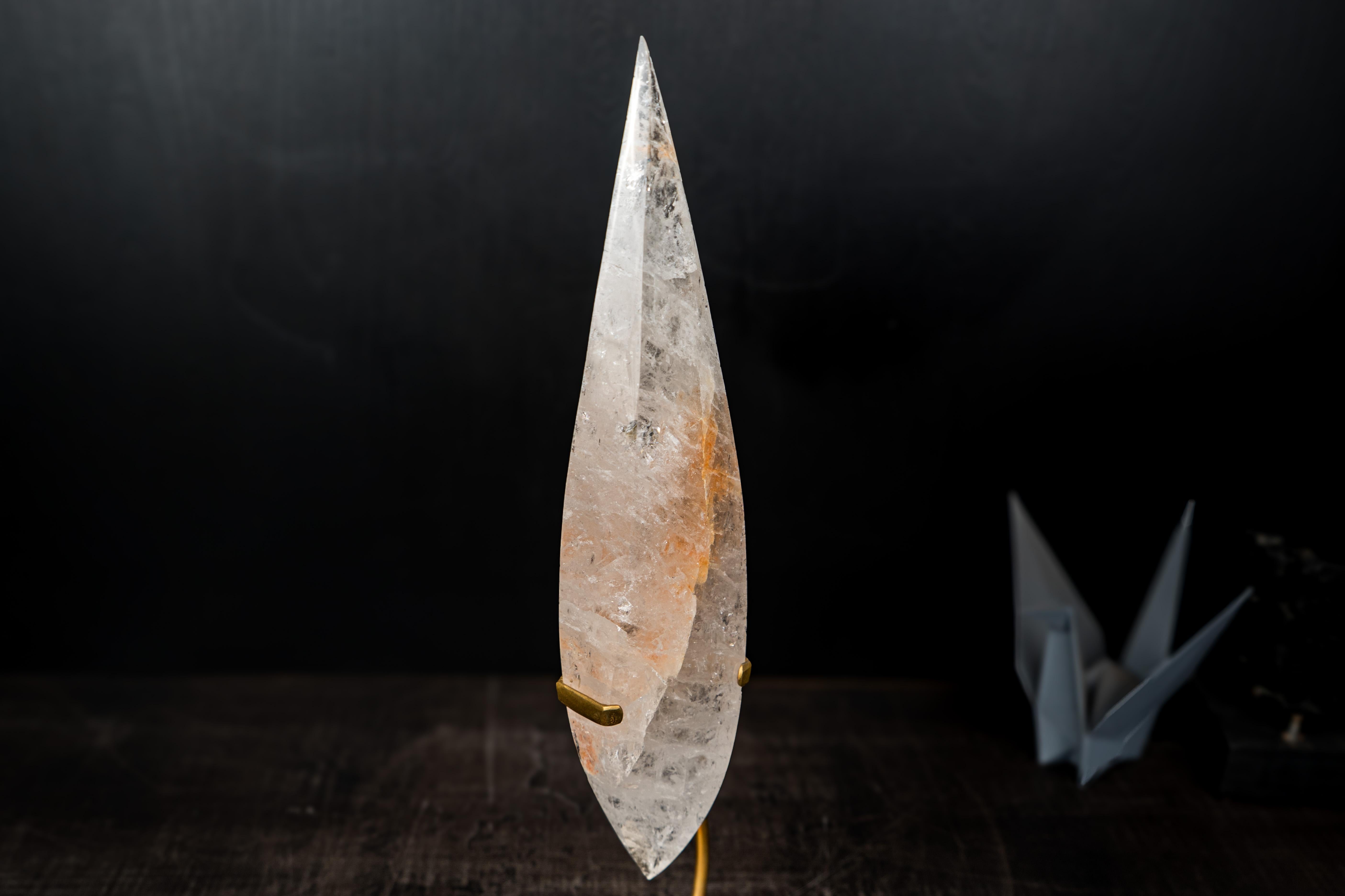 Clear Quartz Crystal Flame Sculpture In condizioni Nuovo in vendita a Ametista Do Sul, BR