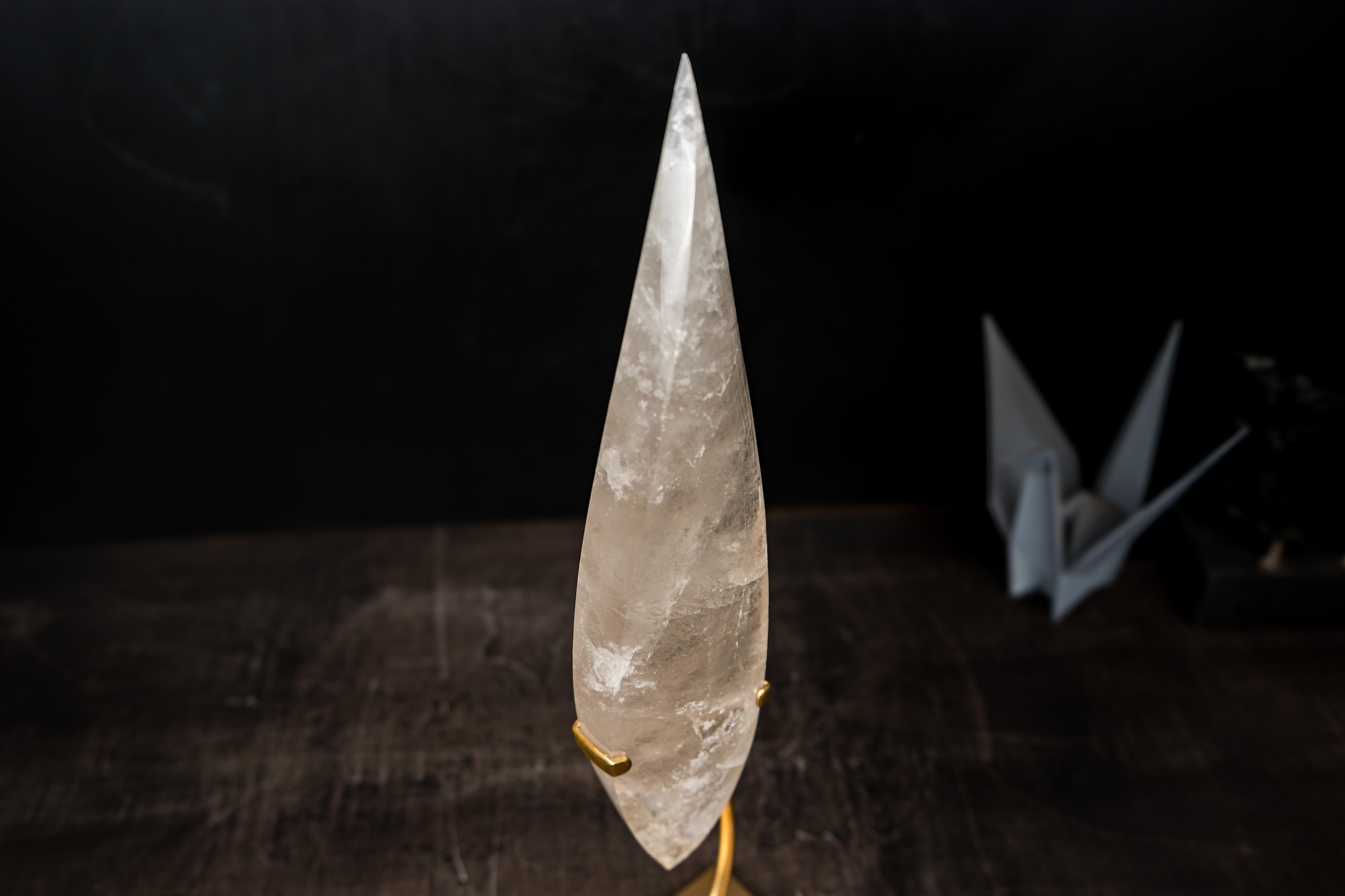 Clear Quartz Crystal Flame Sculpture in vendita 1