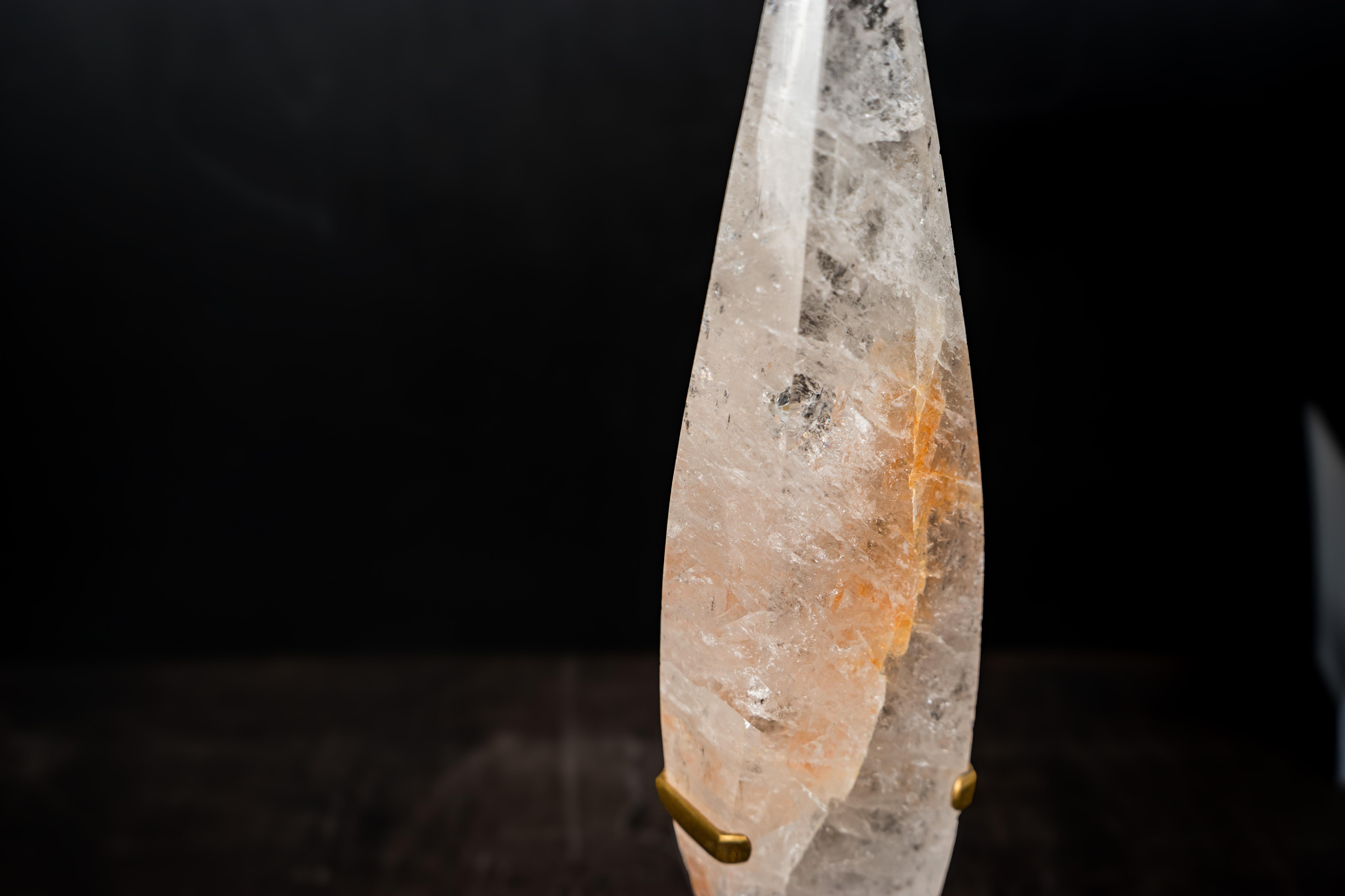 Clear Quartz Crystal Flame Sculpture in vendita 3