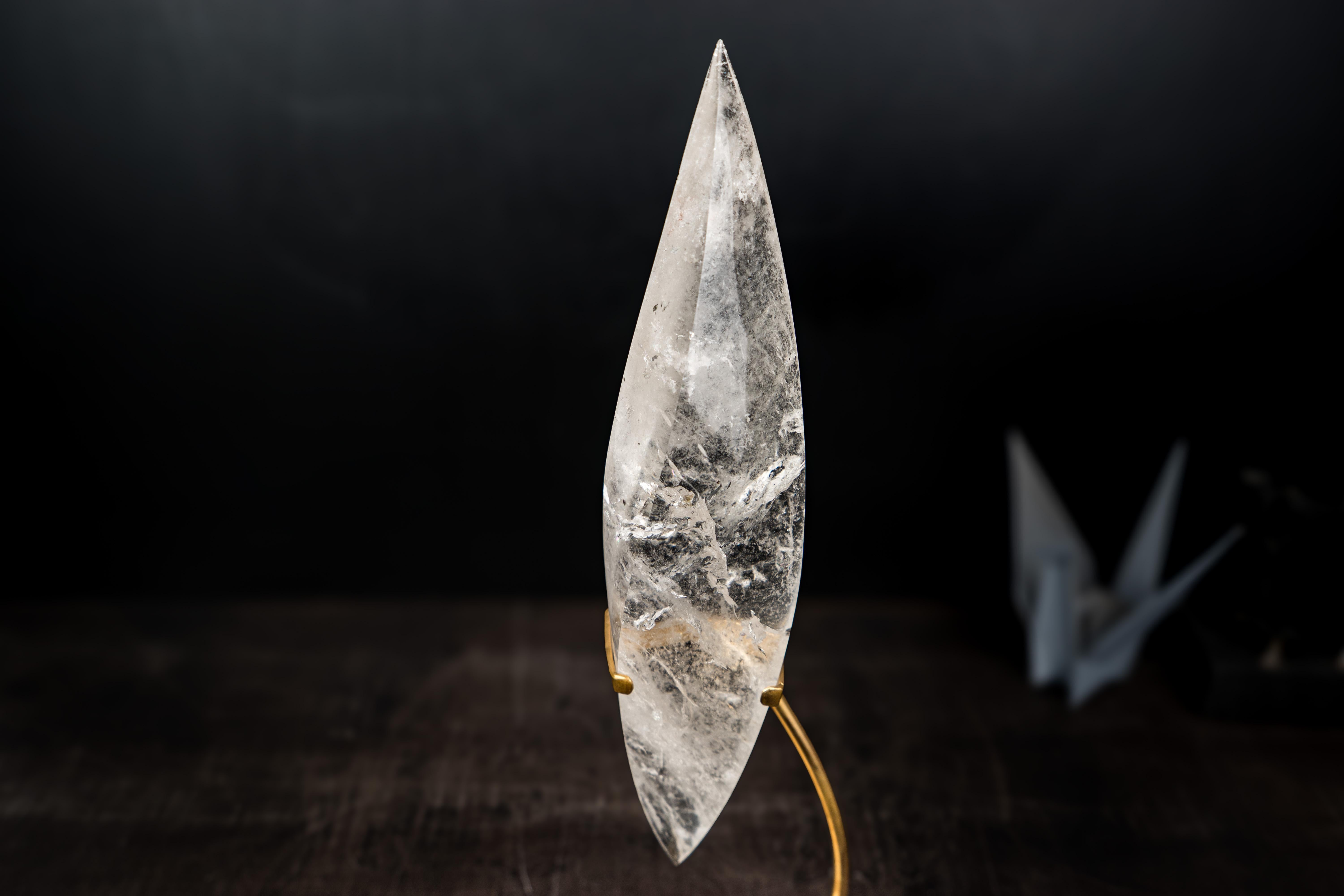 Clear Quartz Crystal Flame Sculpture in vendita 3