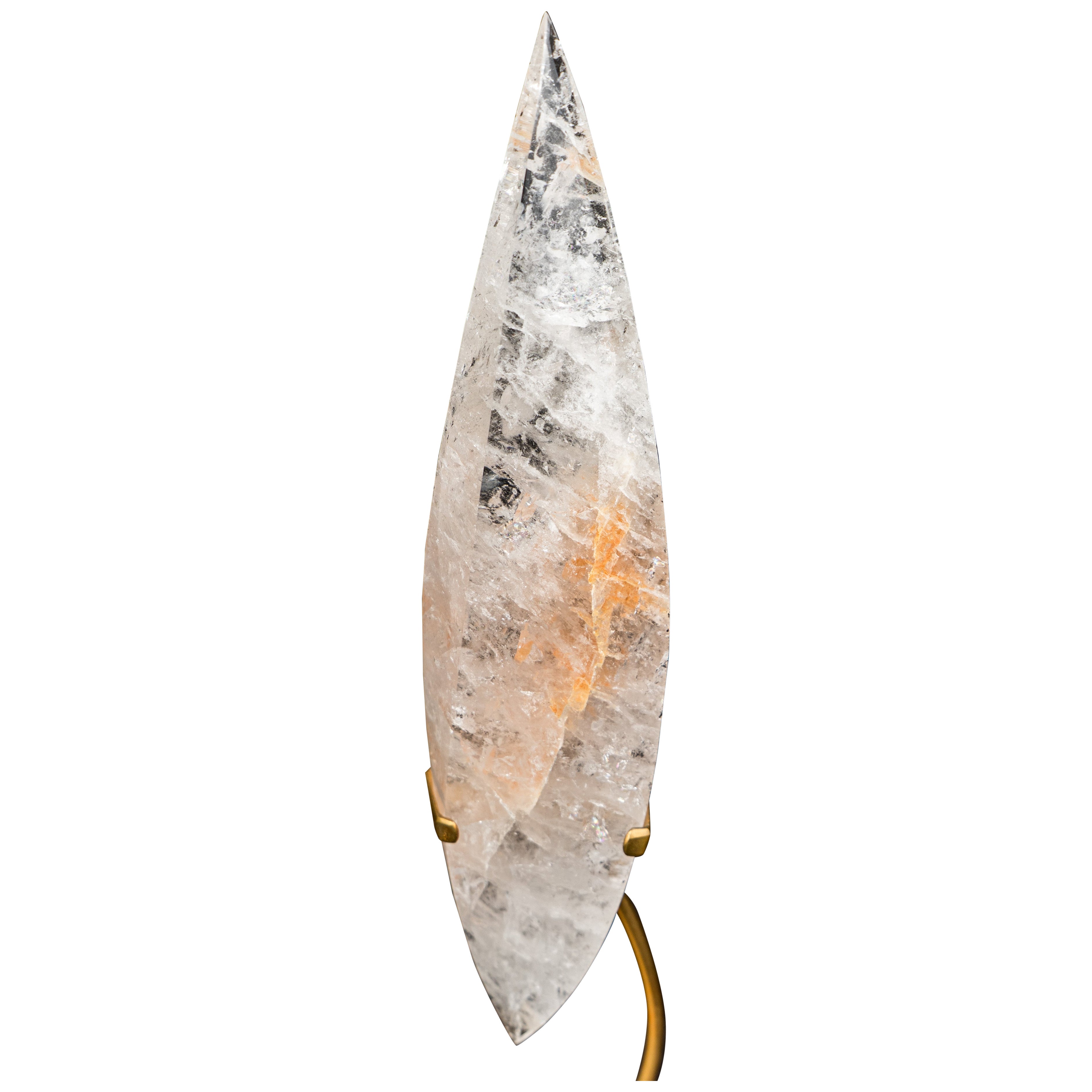 Clear Quartz Crystal Flame Sculpture
