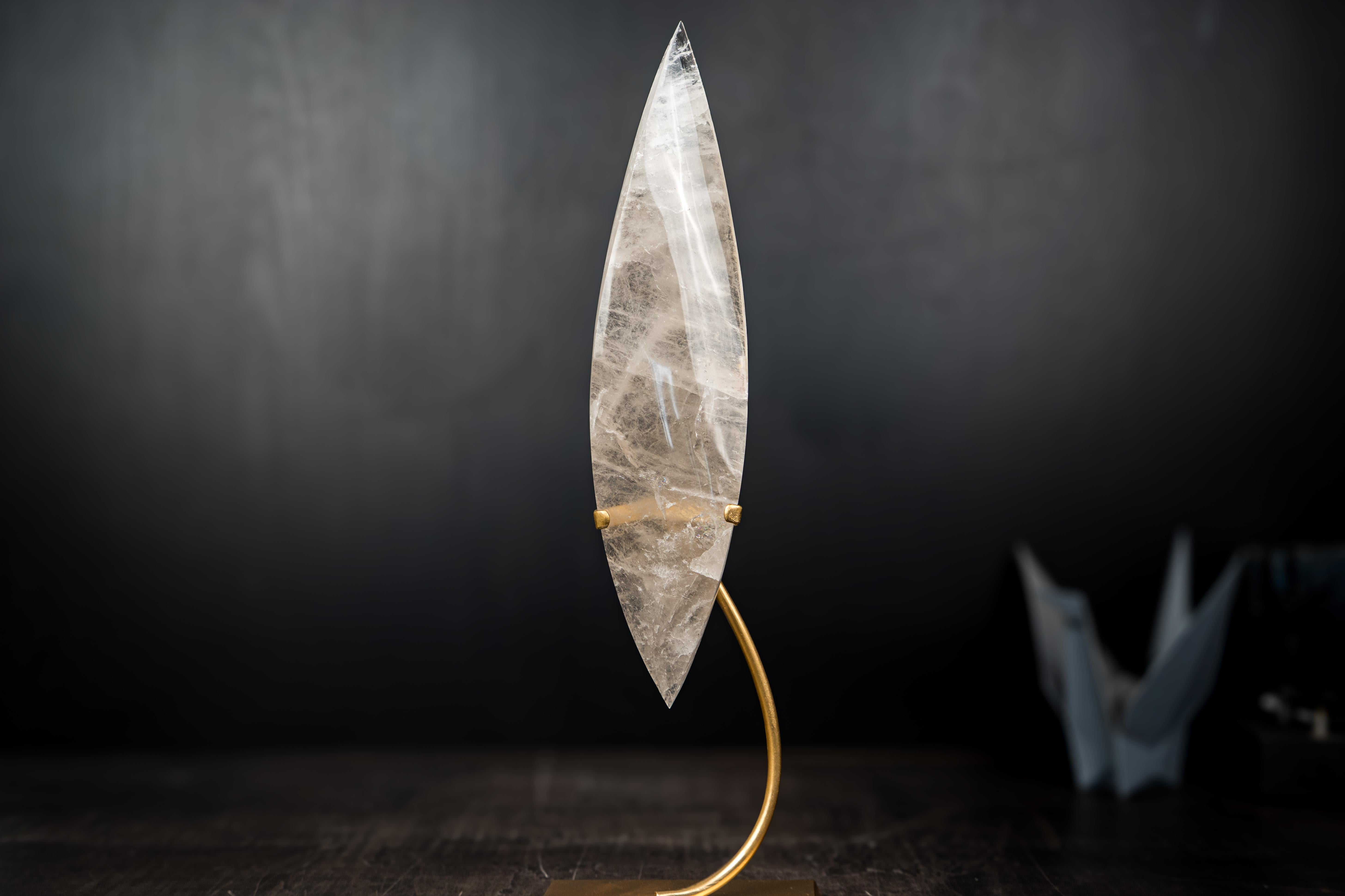 Clear Quartz Crystal Flame Sculpture