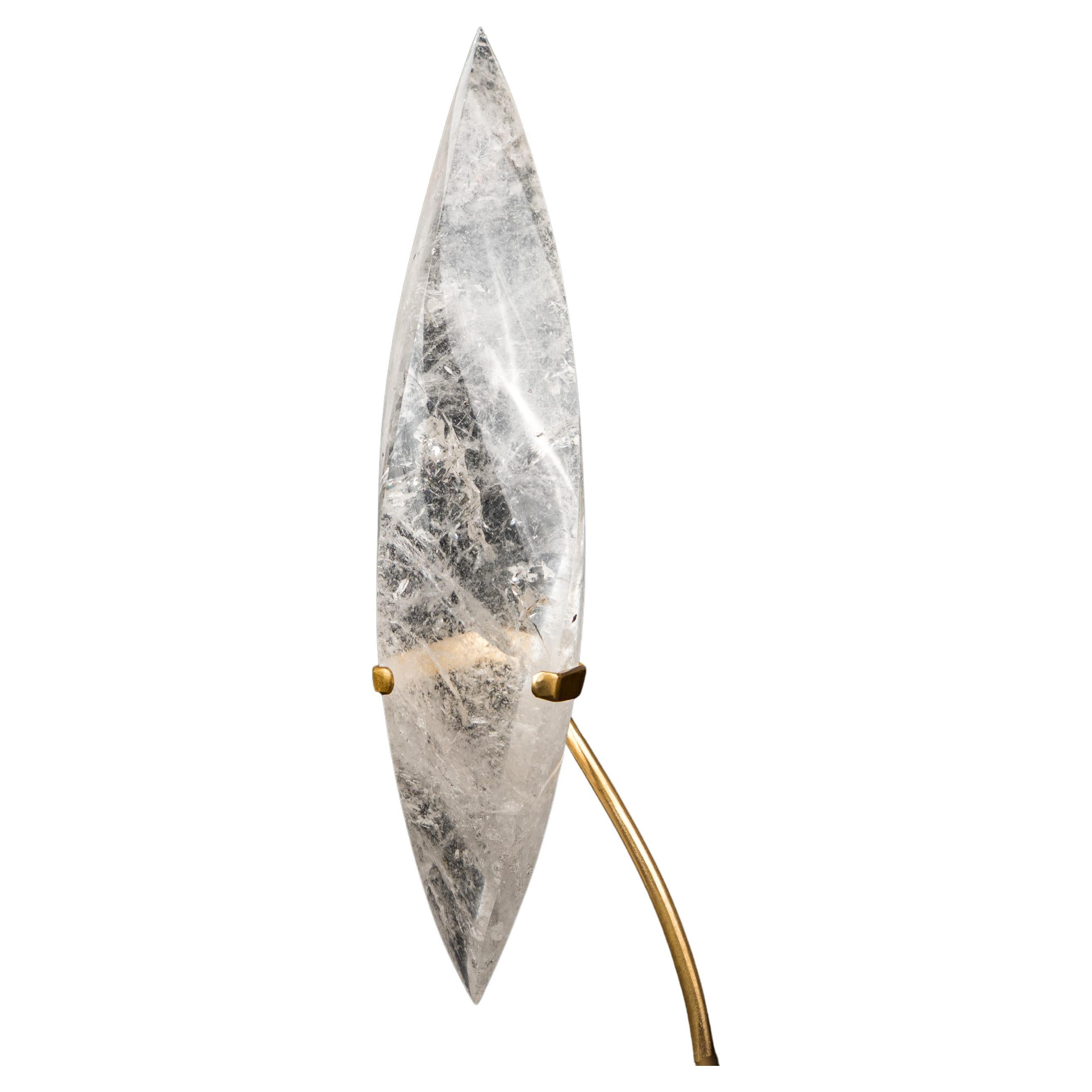 Clear Quartz Crystal Flame Sculpture