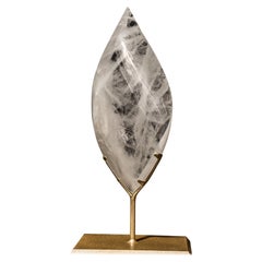 Generatore di fiamme di quarzo chiaro, scolpito da una pietra di quarzo Crystal Stone naturale