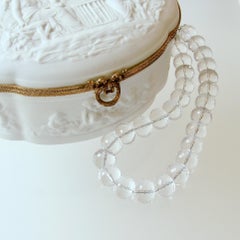 Clear Rock Crystal Rondelle Choker Necklace, i Can See Clearly Now Necklace