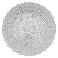 Clear Round Bubble Glass Flush Mount Lamp by Helena Tynell, Germany 1960s 