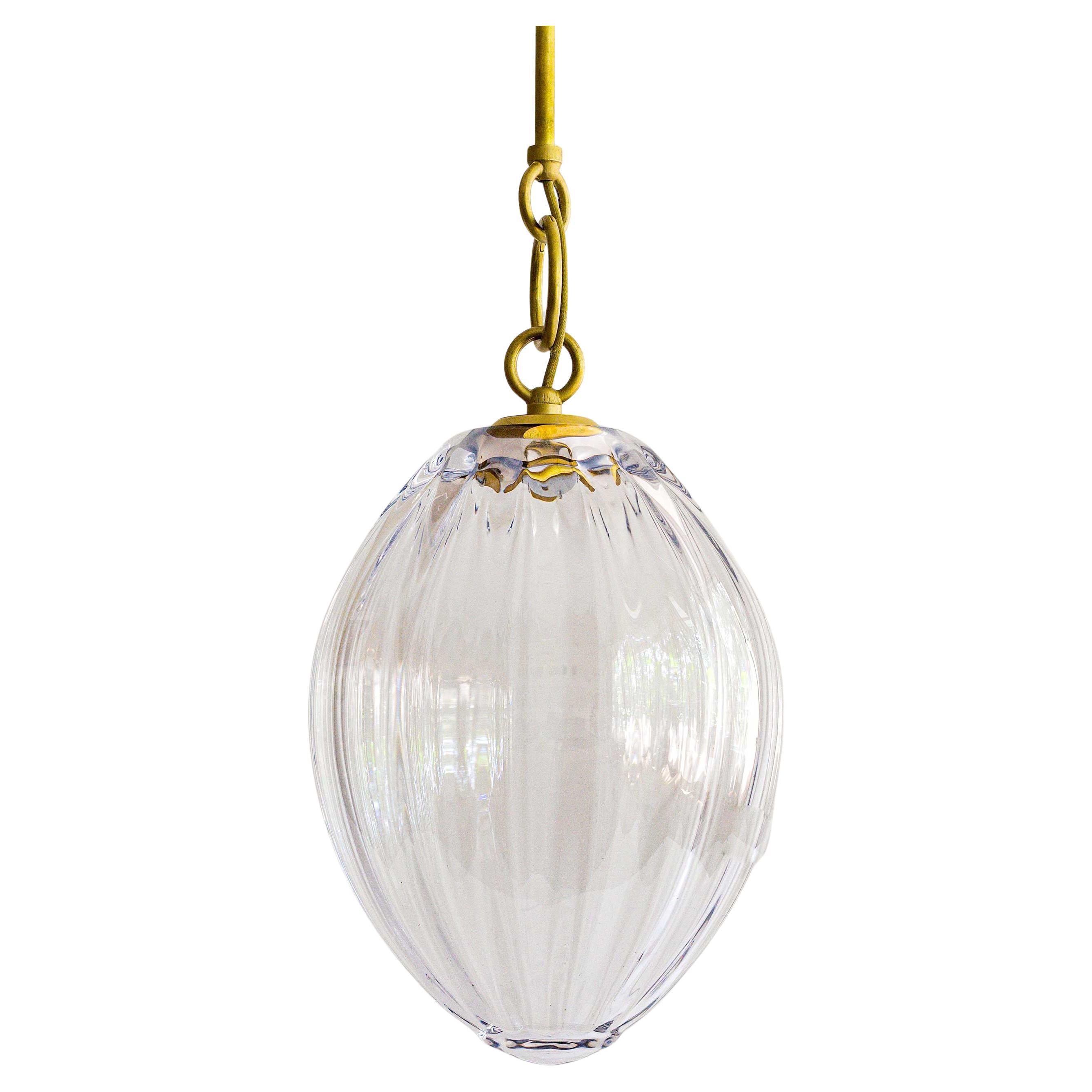 Clear Tobalá Glass Pendant, Agave Collection For Sale