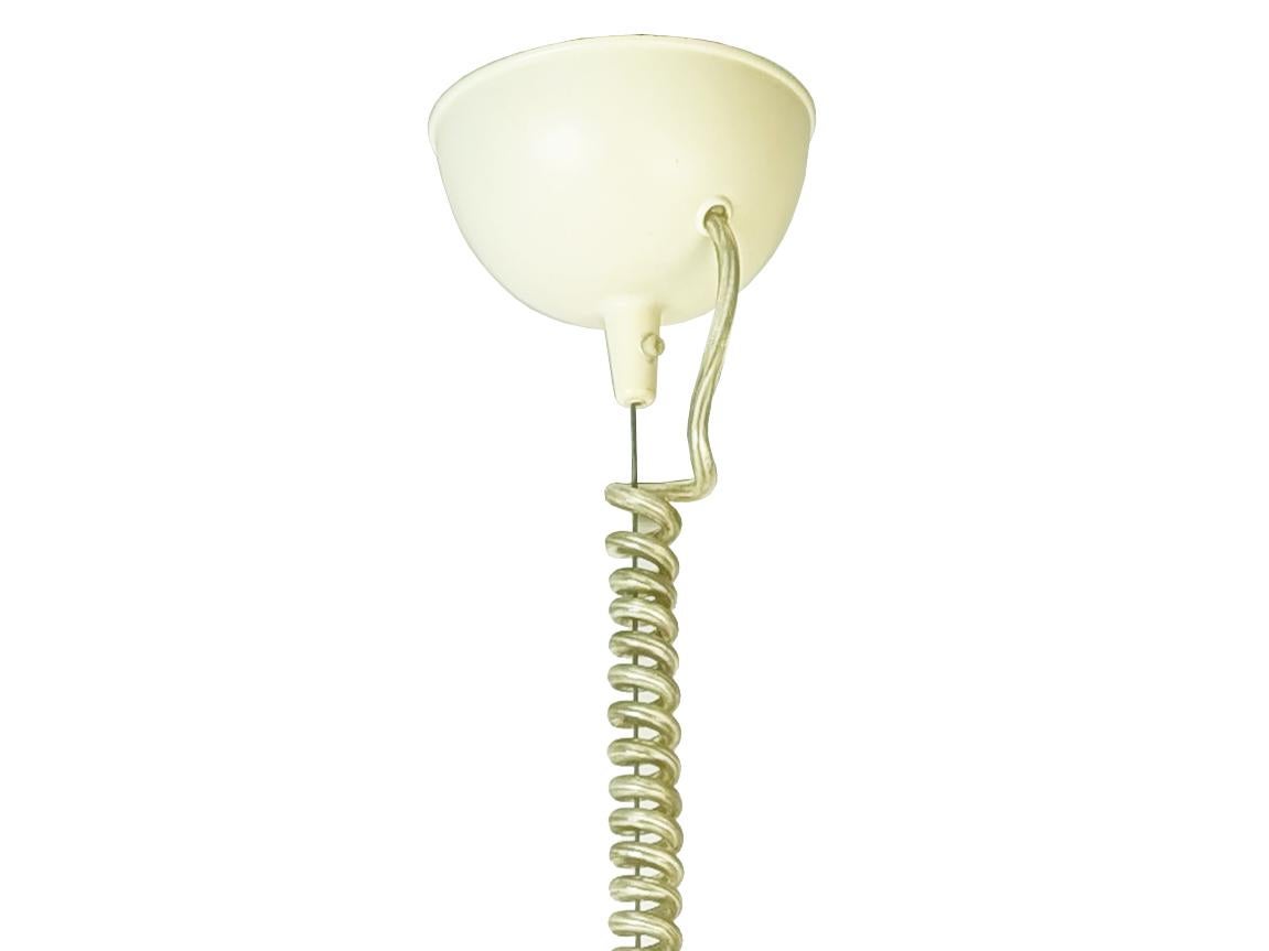 Lámpara colgante de cristal de Murano blanco y transparente de los años 70 Melania de Renato Toso para Leucos en venta 4