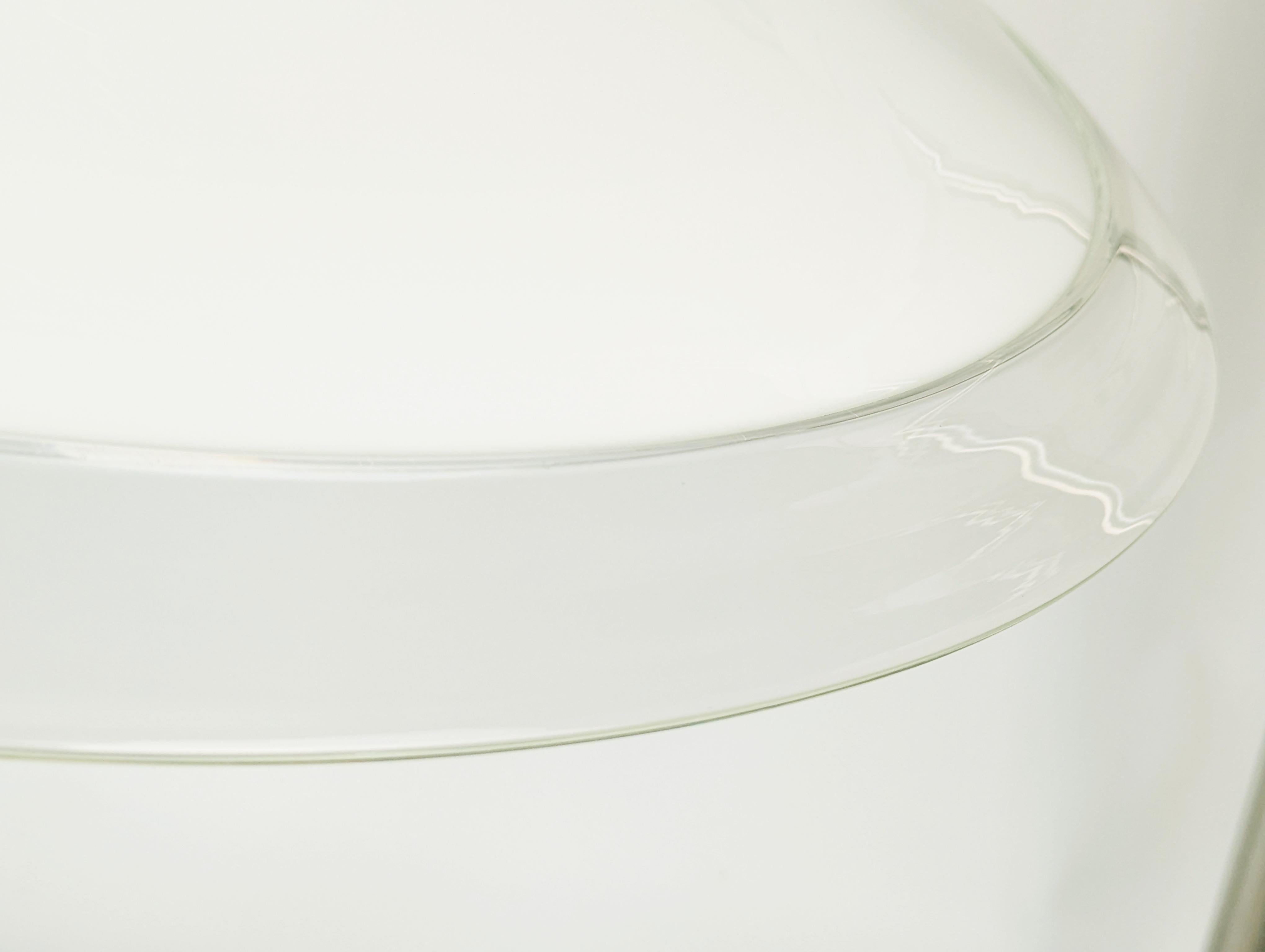 Lámpara colgante de cristal de Murano blanco y transparente de los años 70 Melania de Renato Toso para Leucos en venta 6