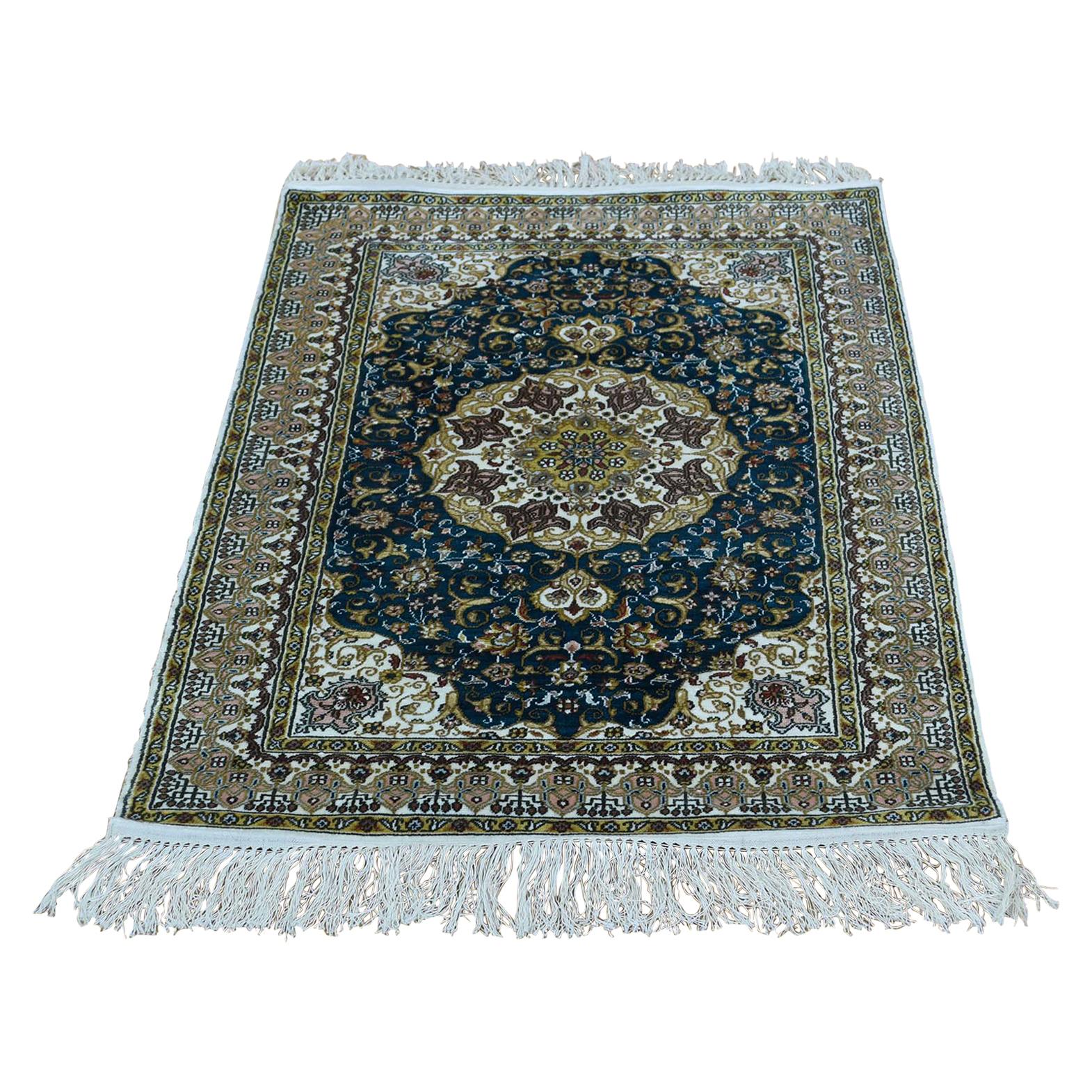 Persian Tabriz 400 Kpsi Mansion Size Wool and Silk Hand Knotted Rug at