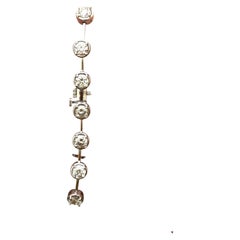 PREZZO ALL'INGROSSO, Bracciale con barra di diamanti naturali da 9,70 carati in oro bianco 14 carati