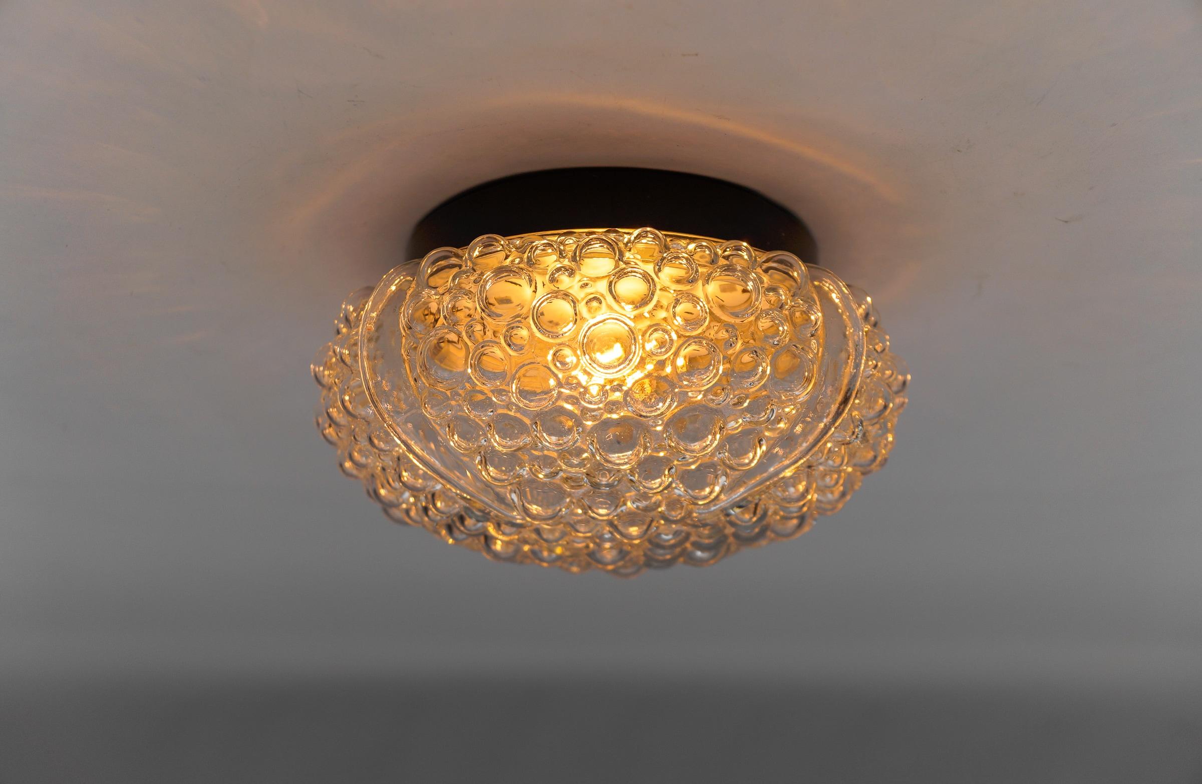 Mid-20th Century ClearPetite Bubble Glass Wall Lamp or Flush Mount Light, 1960s Germany For Sale