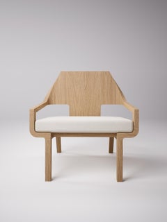 Cleat Armchair in Solid Oak Wood by Pendhapa